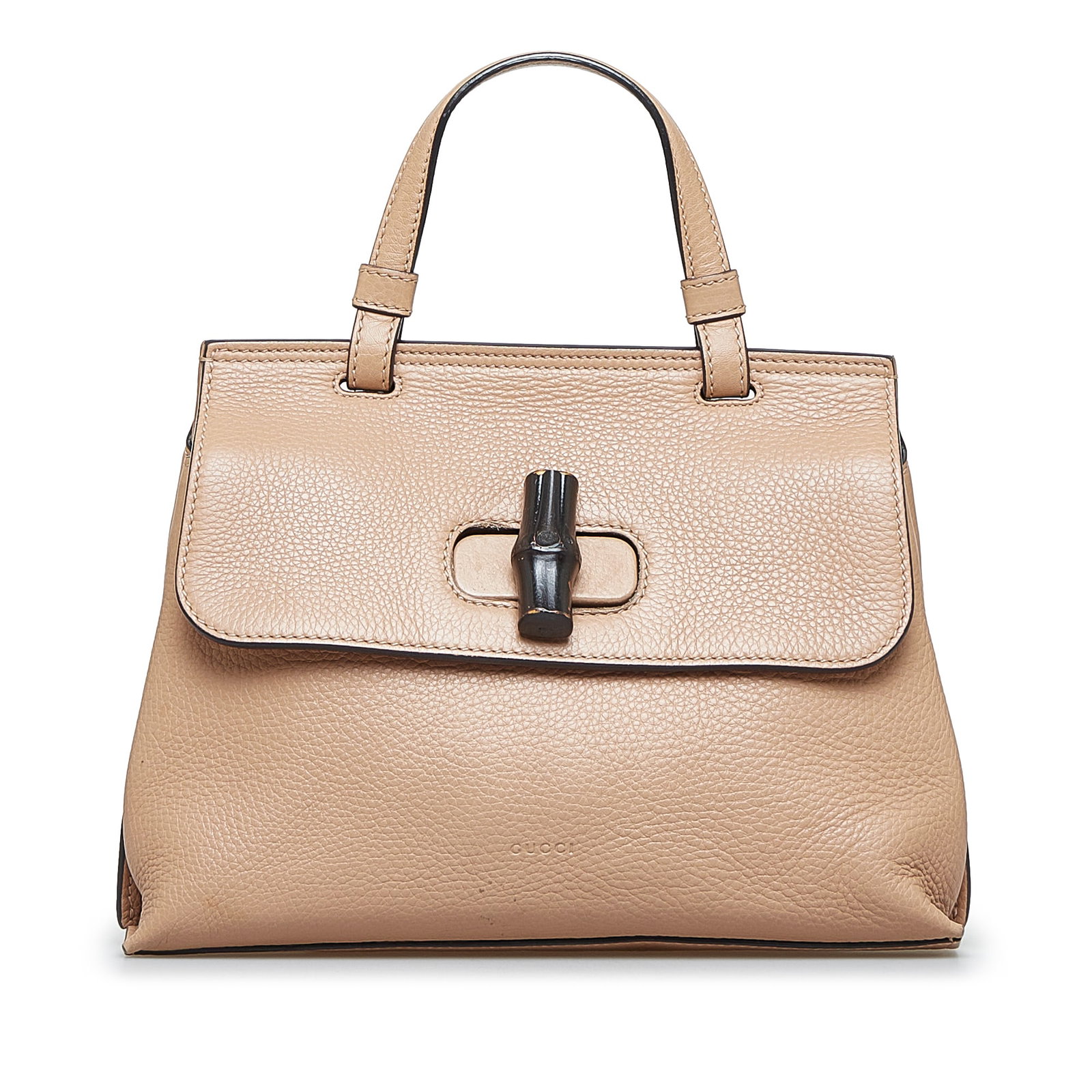 Gucci Small Leather Bamboo Daily Satchel Brown with Twist Lock: Gucci Small Leather Bamboo Daily Satchel Brown with Twist Lock Introducing the Gucci Small Leather Bamboo Daily Satchel, a stylish and functional accessory crafted from high-quality leather. This satc