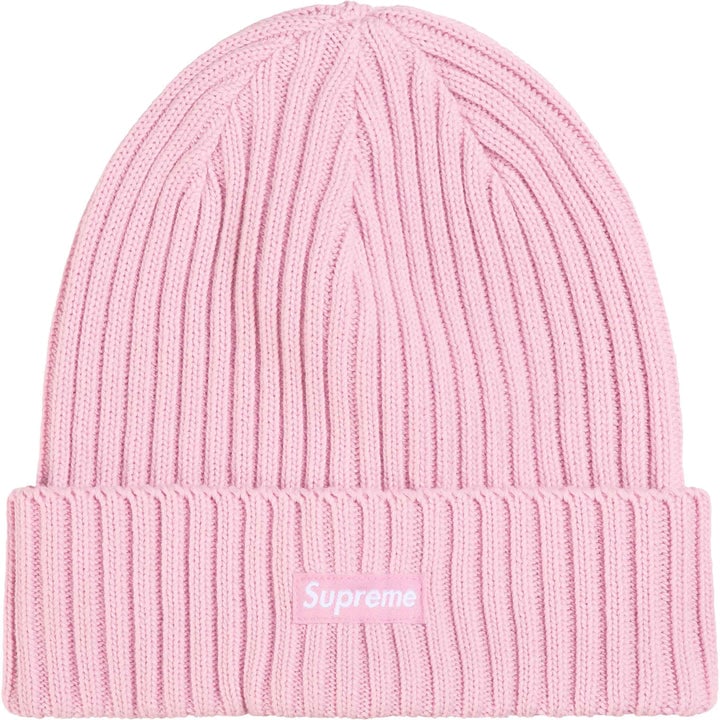 Light Pink Ribbed Knit Beanie by Supreme with Overdyed Finish (1 of 1)