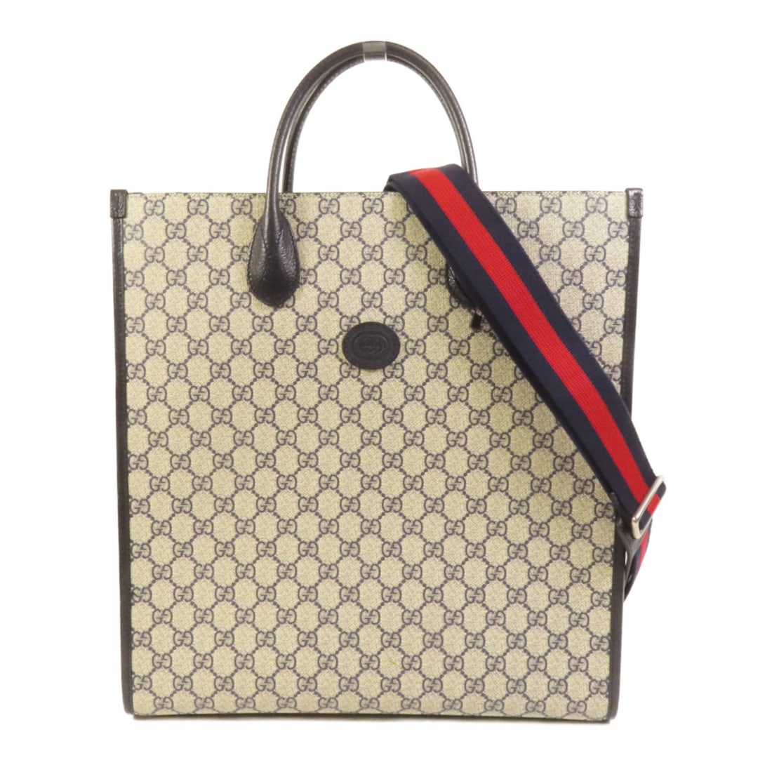 Gucci Interlocking G Medium Beige Coated Canvas 2way Tote Shoulder Bag: Gucci Interlocking G Medium Beige Coated Canvas 2way Tote Shoulder Bag This Gucci Interlocking G Medium Tote is crafted from beige PVC coated canvas and offers versatile 2-way use as a shoulder bag or