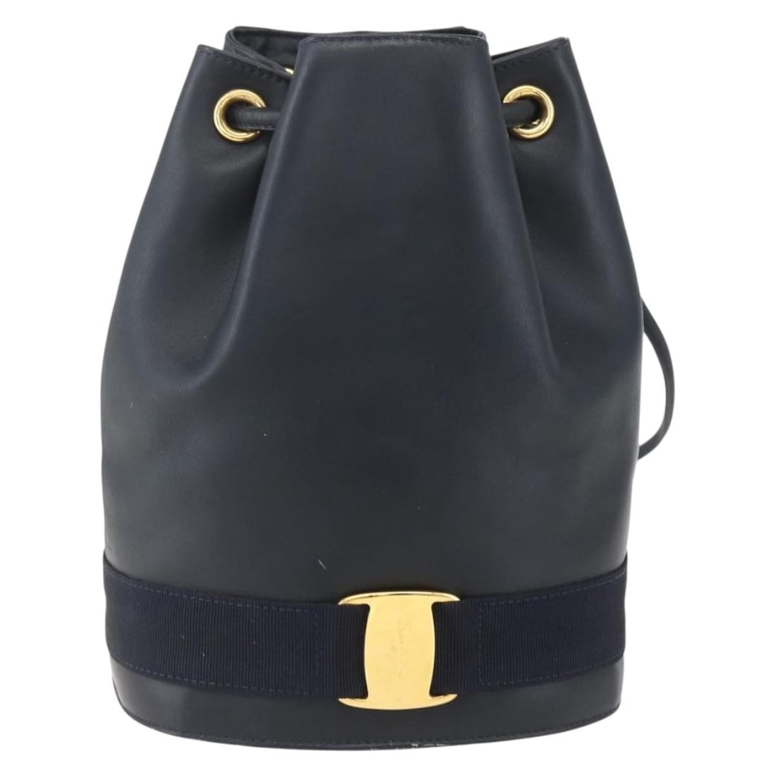 Vala Navy Leather Backpack by Salvatore Ferragamo Italy: Vala Navy Leather Backpack by Salvatore Ferragamo Italy This Salvatore Ferragamo Vala Backpack is crafted from navy leather and designed for women. Made in Italy, it features a structured silhouette w