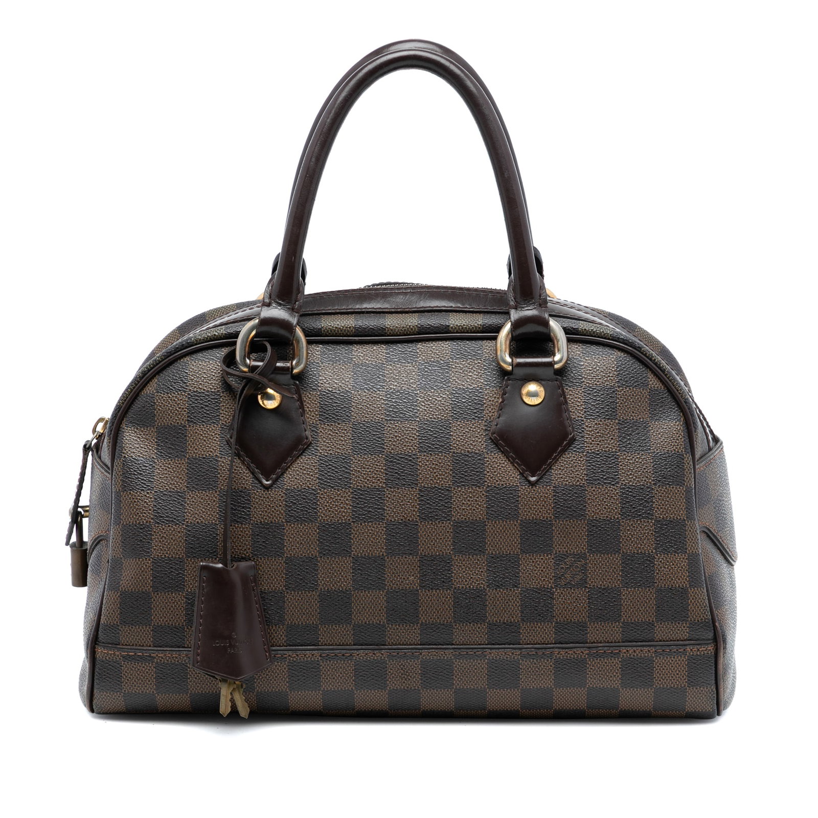 Damier Ebene Duomo handbag with rolled handles and top zip by Louis Vuitton (1 of 6)
