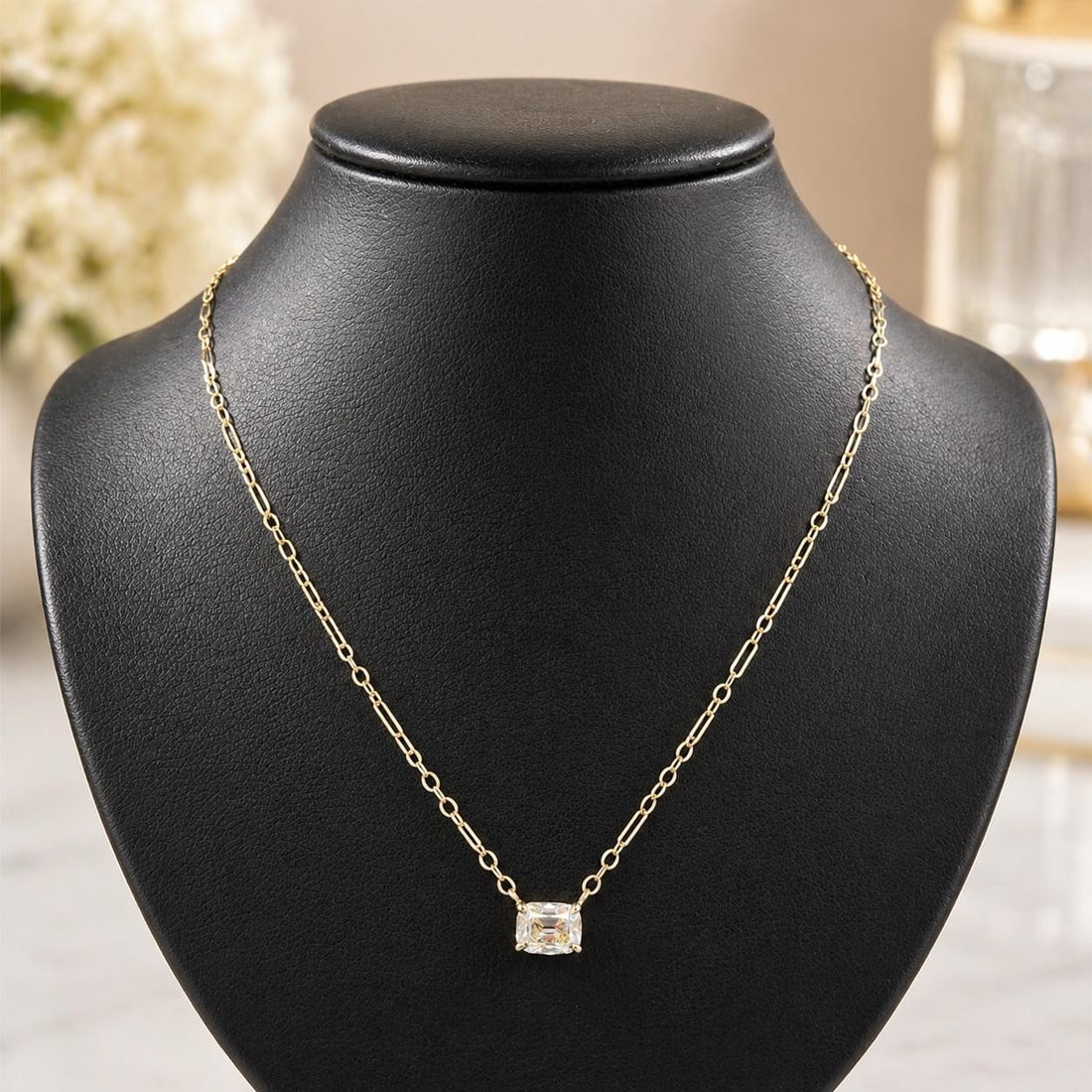 GIA Certified 1.06ct Old Mine Cut Diamond Pendant on 18 Inch Chain: GIA Certified 1.06ct Old Mine Cut Diamond Pendant on 18 Inch Chain This vintage necklace features a solitaire pendant set with a natural old mine cut diamond weighing exactly 1.06 carats. The diamond,