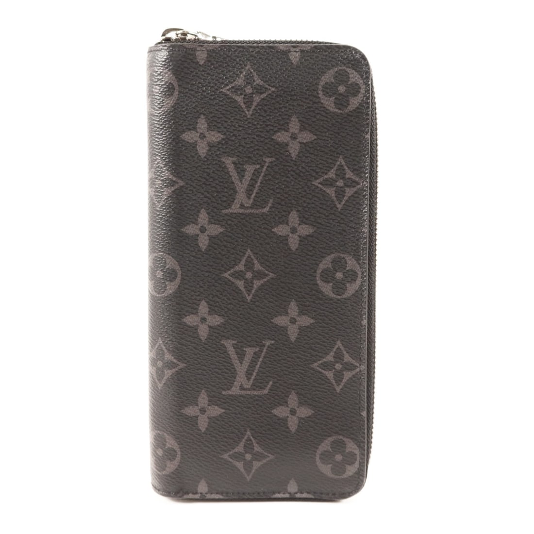 Louis Vuitton Monogram Eclipse Black Zippy M62295 Long Wallet: Louis Vuitton Monogram Eclipse Black Zippy M62295 Long Wallet This Louis Vuitton Zippy Long Vertical Wallet features the Monogram Eclipse pattern in black. Crafted from durable PVC coated canvas, this