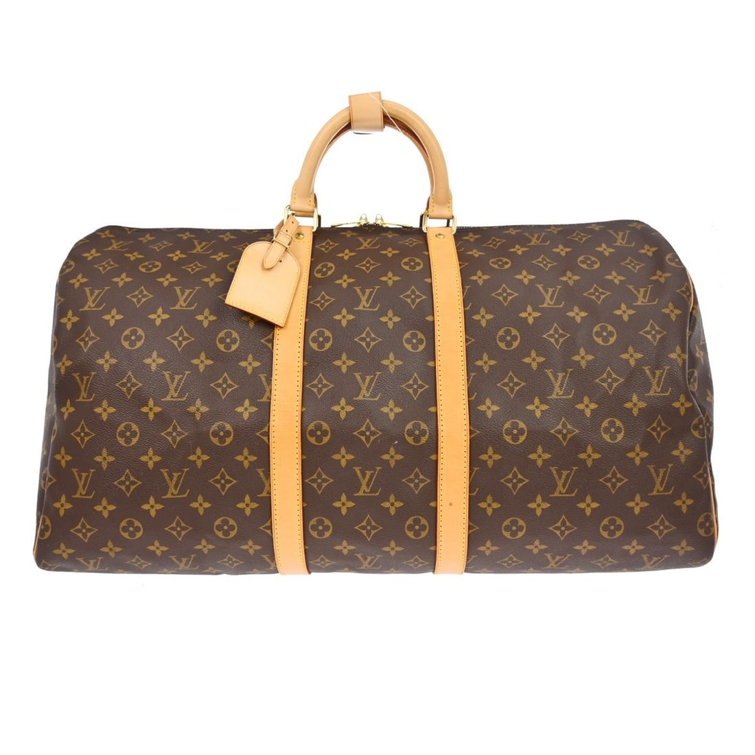 Louis Vuitton Keepall 55 Monogram Canvas Extra Large Travel Duffle Bag: Louis Vuitton Keepall 55 Monogram Canvas Extra Large Travel Duffle Bag The Louis Vuitton Keepall 55 is an extra-large travel duffle bag featuring the iconic monogram canvas with leather trim. It is de
