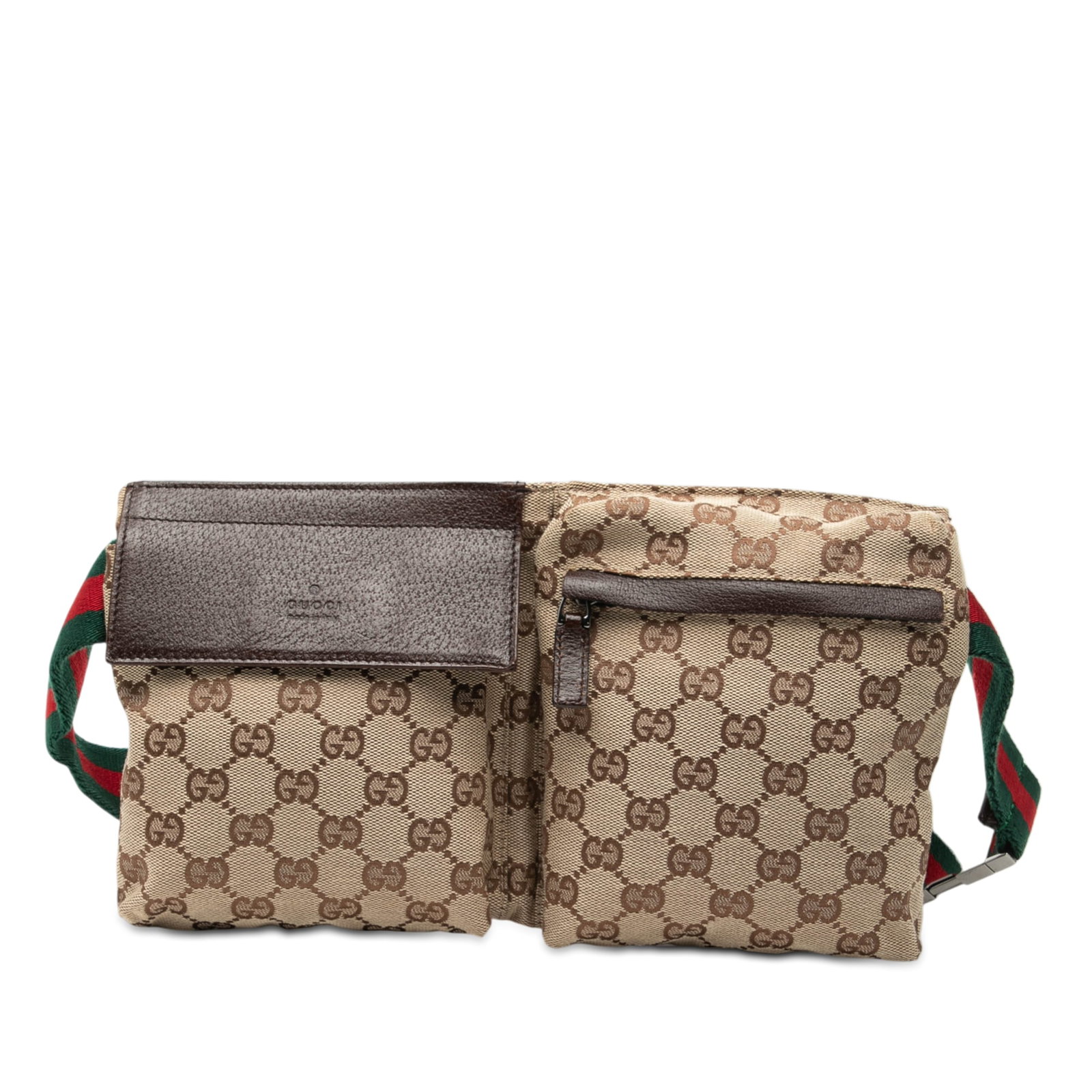Gucci GG Canvas Web Belt Bag with Dual Front Pockets (1 of 7)