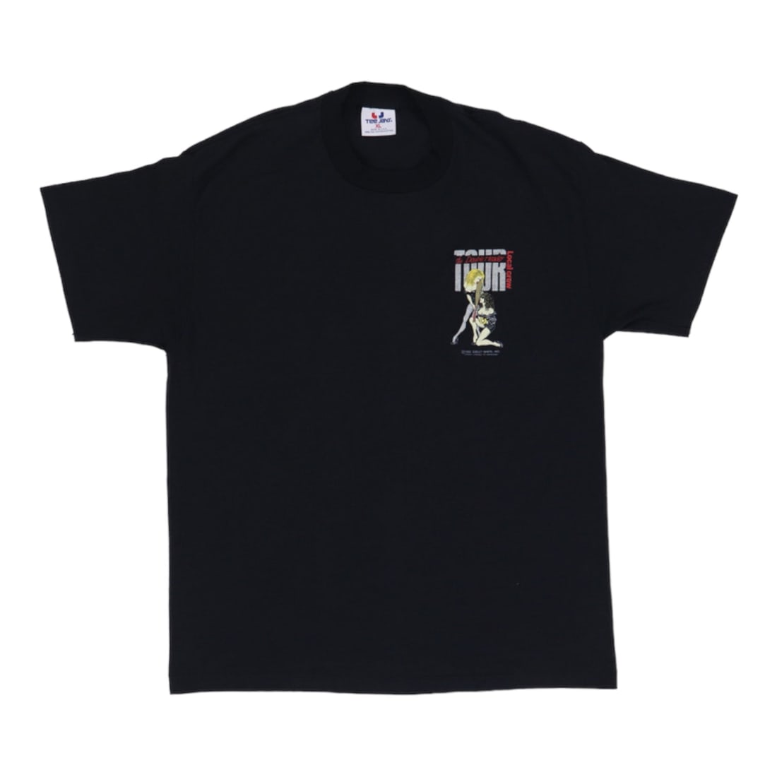 Vintage 1989 Great White Tour Crew Black Shirt Poly Cotton Blend XL: Vintage 1989 Great White Tour Crew Black Shirt Poly Cotton Blend XL This is an original vintage 1989 Great White Double Header Tour crew shirt. It is not a modern reproduction and features no back gra