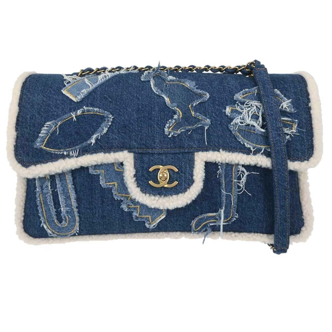 Paris-Egypt Denim Matelasse Large Shoulder Bag by Chanel (1 of 12)