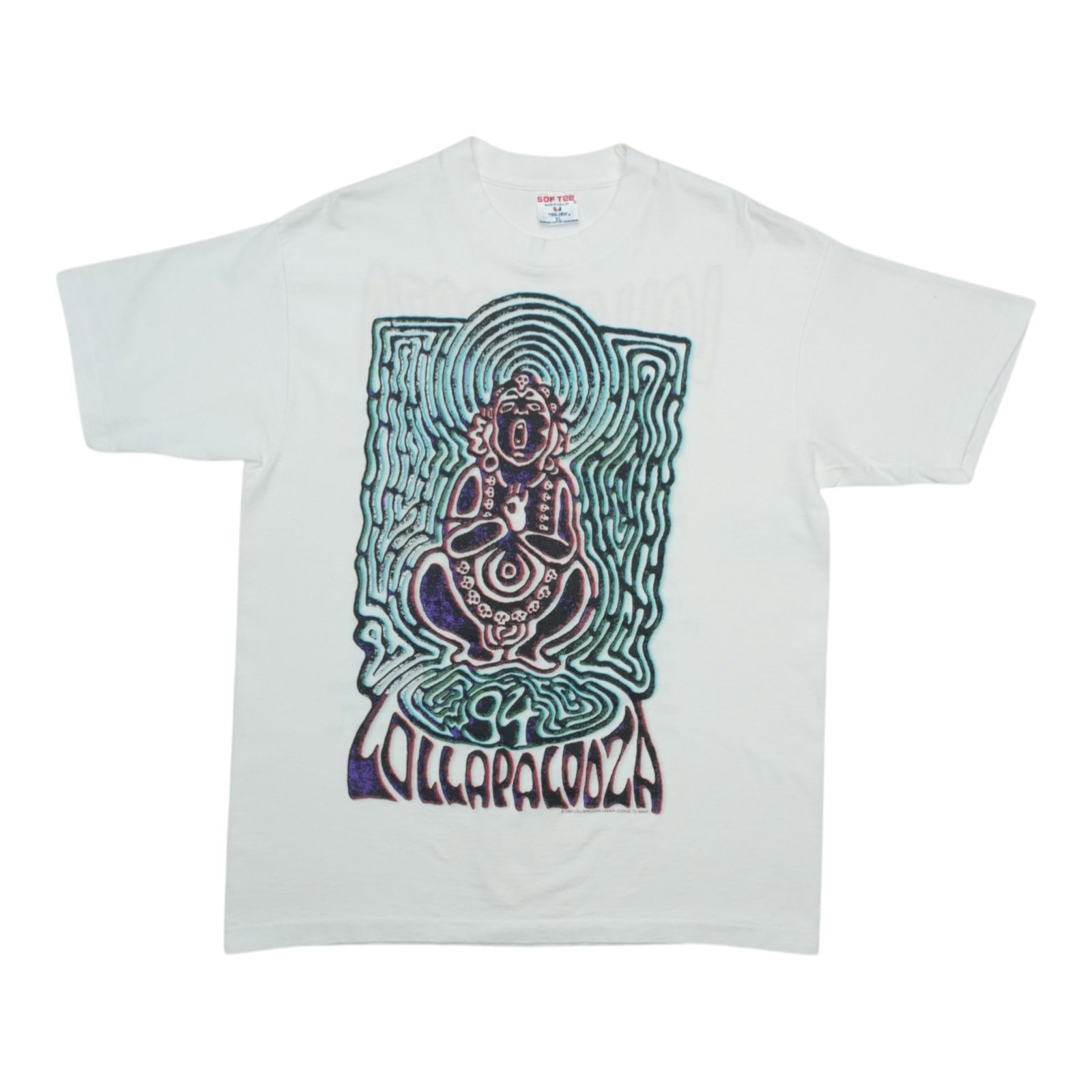 Vintage 1994 Lollapalooza Concert T-Shirt White Cotton Extra Large: Vintage 1994 Lollapalooza Concert T-Shirt White Cotton Extra Large This is an original vintage 1994 Lollapalooza shirt featuring front and back graphics. Made from 100% cotton, the shirt is white in c