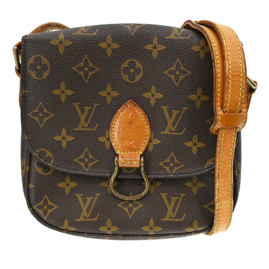 Louis Vuitton Saint Cloud MM Monogram Canvas Medium Shoulder Bag: Louis Vuitton Saint Cloud MM Monogram Canvas Medium Shoulder Bag This is a vintage Louis Vuitton Saint Cloud MM shoulder bag featuring the classic brown monogram canvas and leather exterior. The bag h