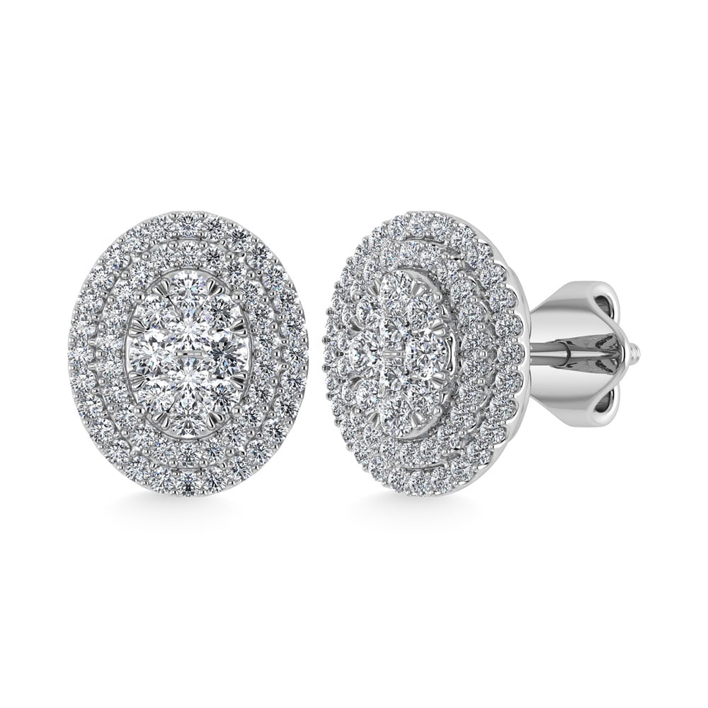 Diamond 7/8 Ct.Tw. Fashion Earrings in 14K White Gold: Diamond 7/8 Ct.Tw. Fashion Earrings in 14K White Gold 14k White Gold Stone Color: G-h Stone Clarity: I1-i2 This item may take 2-5 weeks for shipping. PLEASE NOTE: Framed, Large, or heavy items do not 