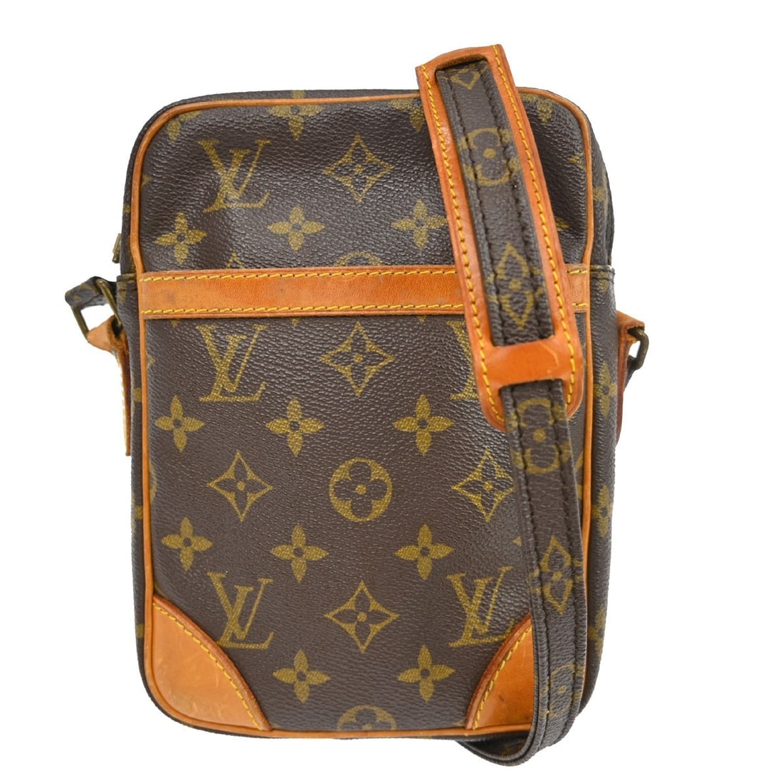Louis Vuitton Danube Monogram Canvas Crossbody Bag M45266 Brown Medium: Louis Vuitton Danube Monogram Canvas Crossbody Bag M45266 Brown Medium This Louis Vuitton Danube crossbody shoulder bag features the iconic monogram canvas leather exterior with a classic brown color.