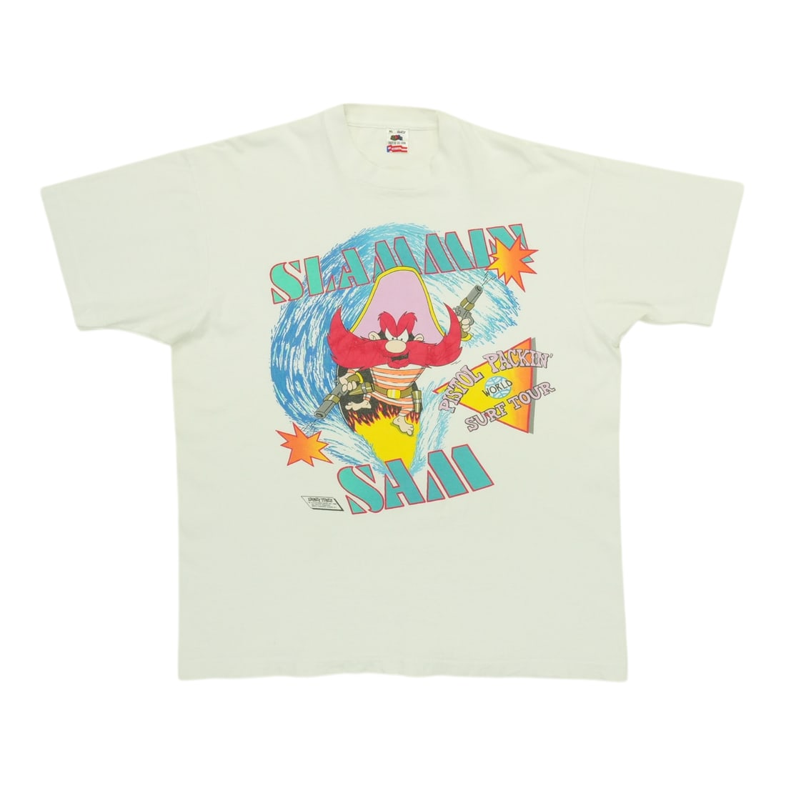 1988 Yosemite Sam Surf Tour Vintage Cotton T-Shirt White Extra Large (1 of 5)