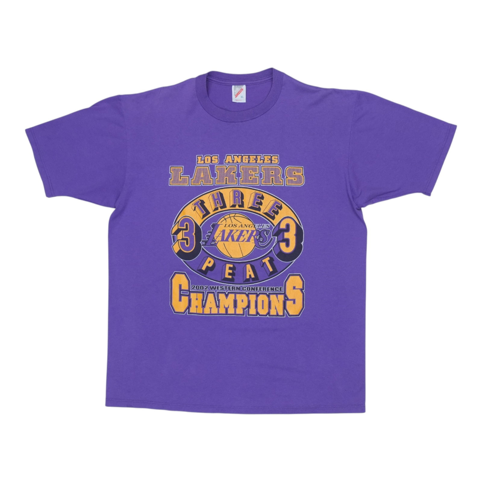 Vintage 2002 Lakers Three Peat Purple Graphic T Shirt Size XL: Vintage 2002 Lakers Three Peat Purple Graphic T Shirt Size XL This is an original vintage 2002 Los Angeles Lakers Three Peat shirt featuring front and back graphics. It is a true vintage item from the