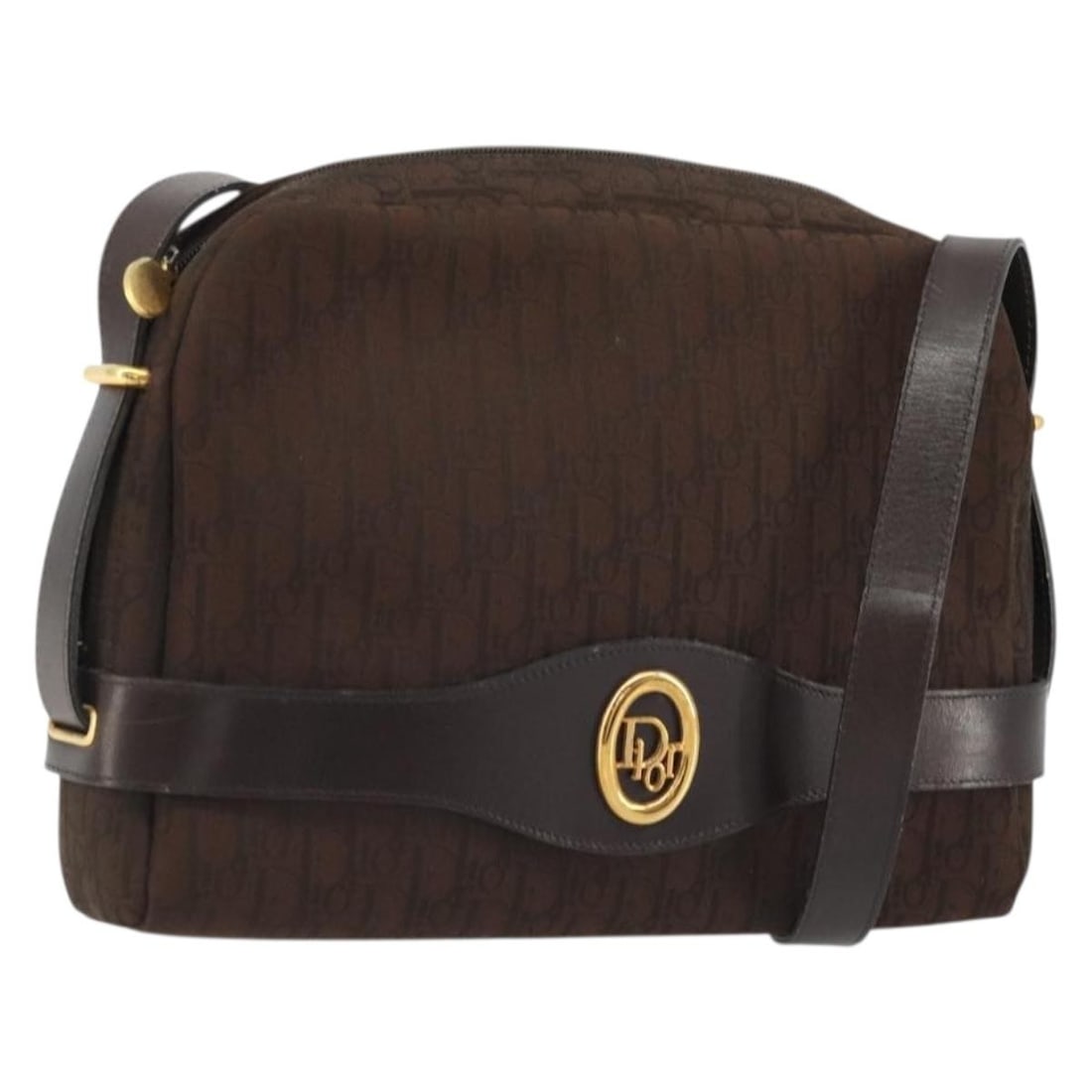 Christian Dior Brown Gold Trotter Canvas Shoulder Bag: Christian Dior Brown Gold Trotter Canvas Shoulder Bag This Christian Dior Trotter Canvas shoulder bag features a brown and gold color scheme and is crafted from the iconic Trotter canvas material. Des