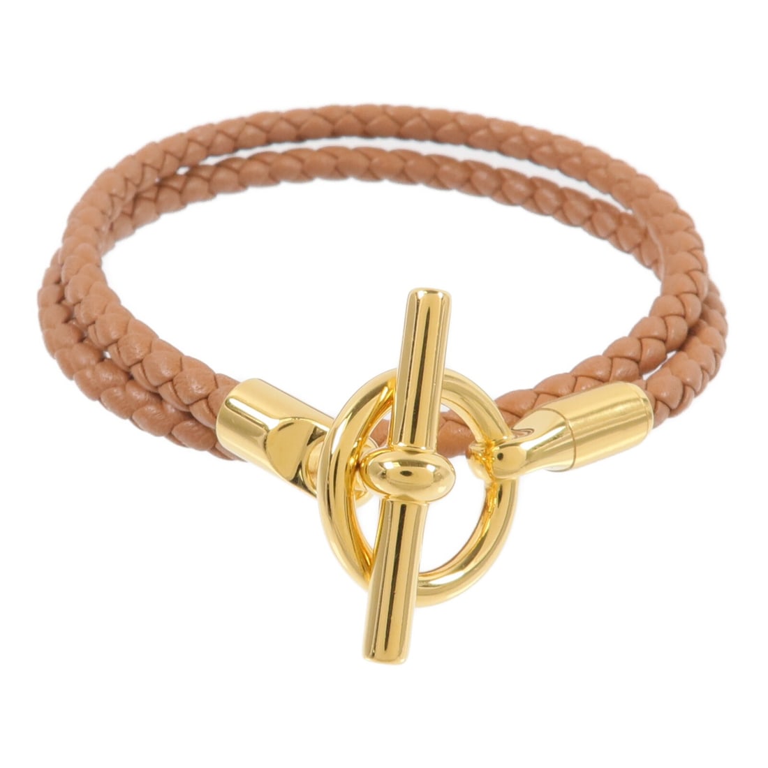 Hermes Glenan Double Tour Brown Calfskin Bracelet GHW: Hermes Glenan Double Tour Brown Calfskin Bracelet GHW This Hermes Glenan Double Tour bracelet features brown Swift calfskin leather and gold-tone hardware. Designed for women, this elegant bracelet sh