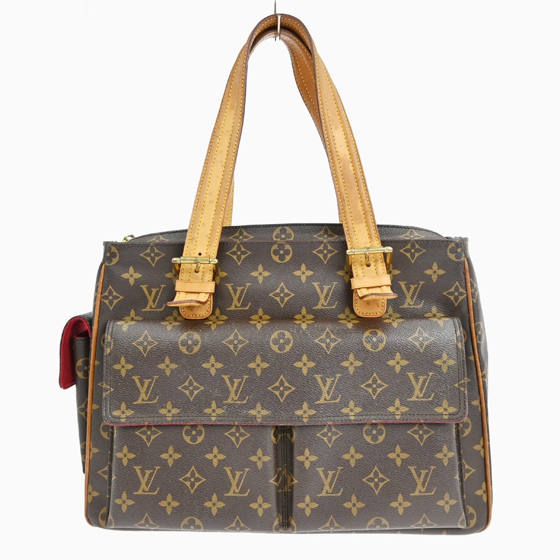 Louis Vuitton Multipli Cite Monogram Canvas Large Brown Tote Handbag M51162: Louis Vuitton Multipli Cite Monogram Canvas Large Brown Tote Handbag M51162 The Louis Vuitton Multipli Cite handbag features the signature monogram canvas with leather trim and red Alcantara lining. D