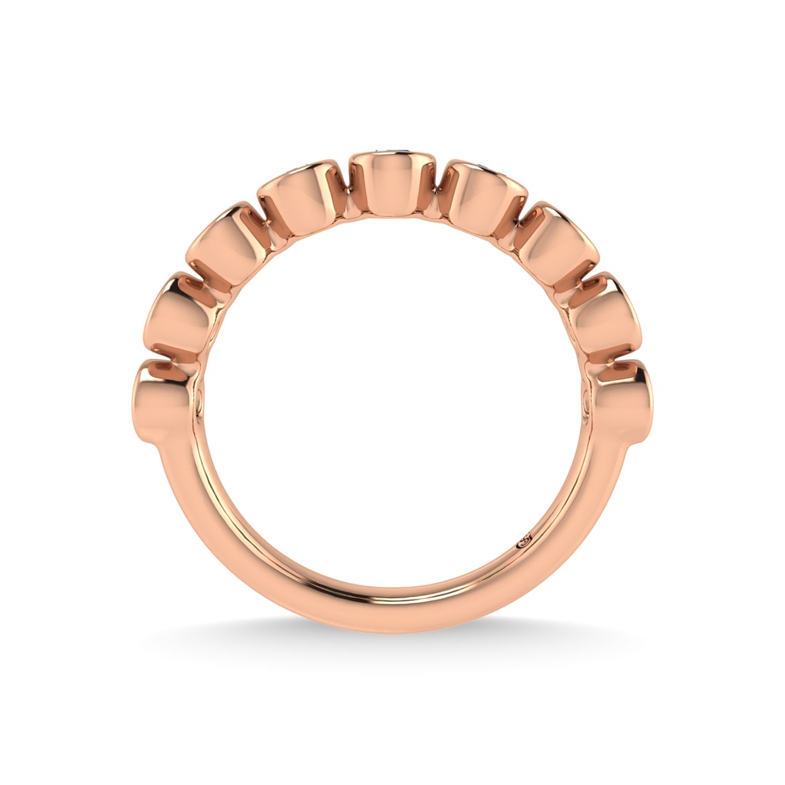 14K Rose Gold Ruby 5/8 Ct.Tw. Stackable Band - 4