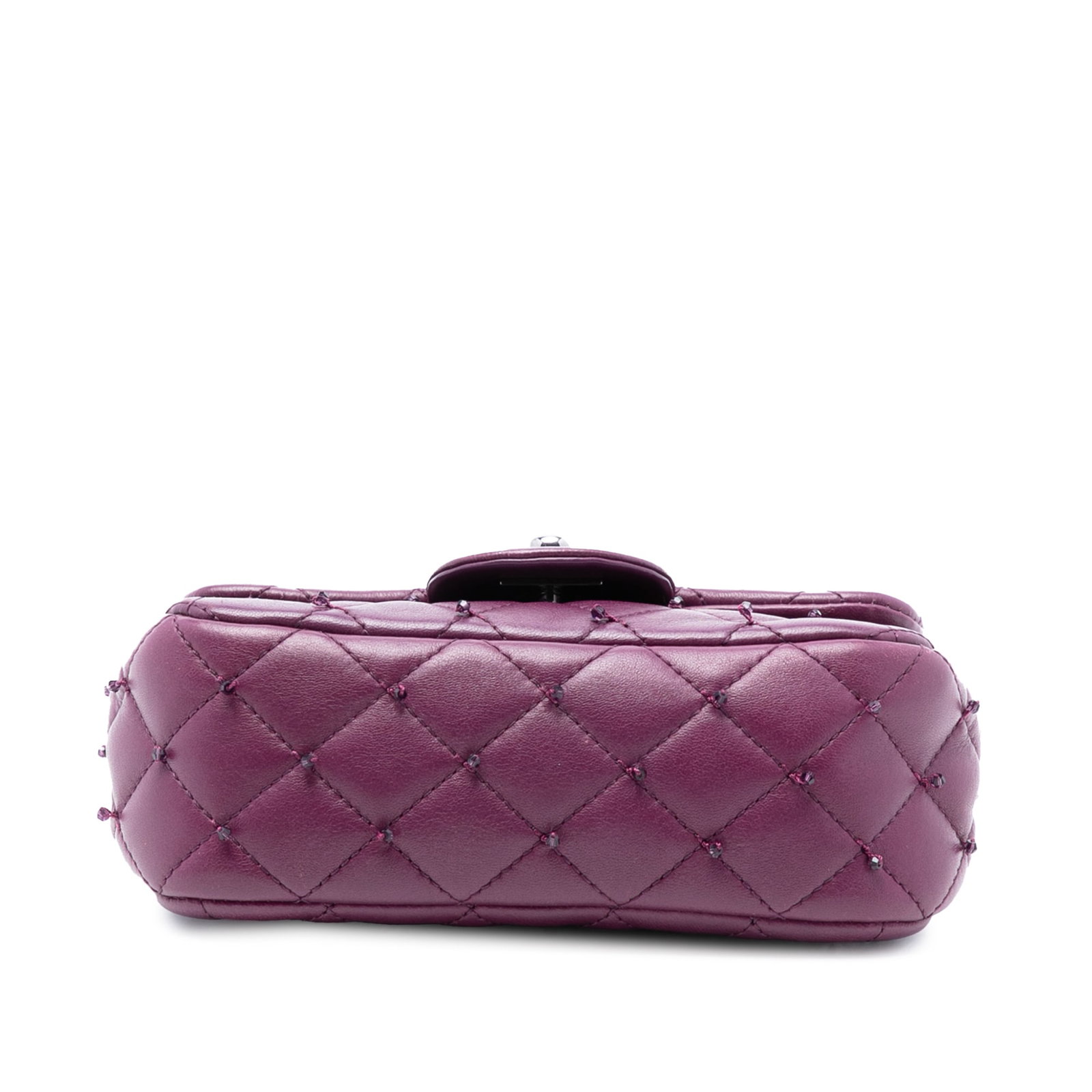 Chanel Extra Mini Rectangular Beaded Lambskin Crossbody Flap Bag - 3