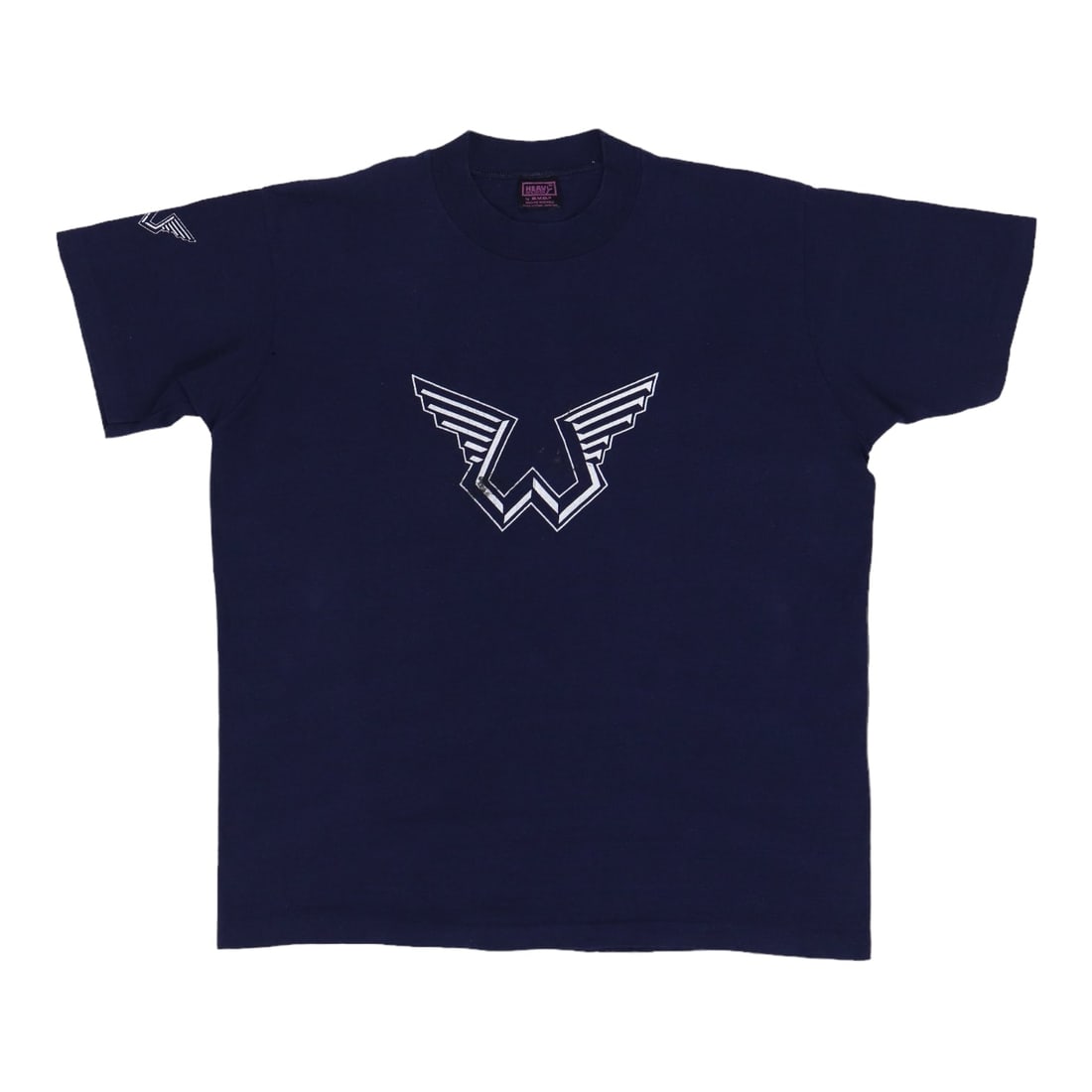 Vintage 1976 Wings Over America Band Promo Blue Cotton Shirt Medium: Vintage 1976 Wings Over America Band Promo Blue Cotton Shirt Medium This is an original 1976 Wings Over America Capitol Records promotional shirt, featuring front and back graphics. It is a genuine vi