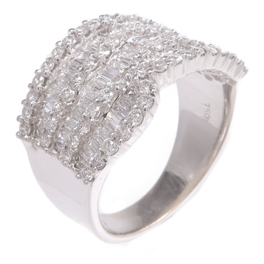 Diamond White Gold Ring JEWELRY US 5.25: Diamond White Gold Ring JEWELRY US 5.25 This elegant women's ring features a diamond set in 18K white gold, offering a sophisticated silver appearance. The ring is sized at US 5.25 and is crafted in C