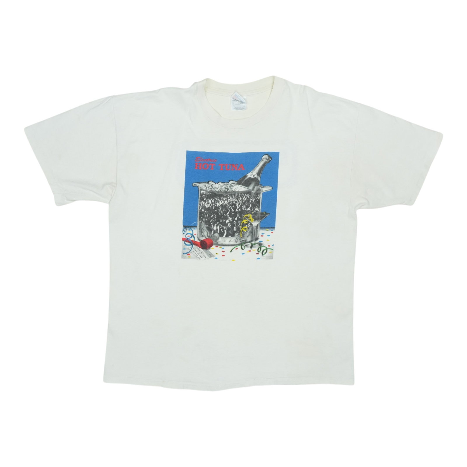 Vintage 1996 Hot Tuna Fillmore New Years Concert Graphic T-Shirt White XL: Vintage 1996 Hot Tuna Fillmore New Years Concert Graphic T-Shirt White XL This is an original vintage 1996 Electric Hot Tuna New Year's Fillmore concert shirt, featuring graphics on both the front and