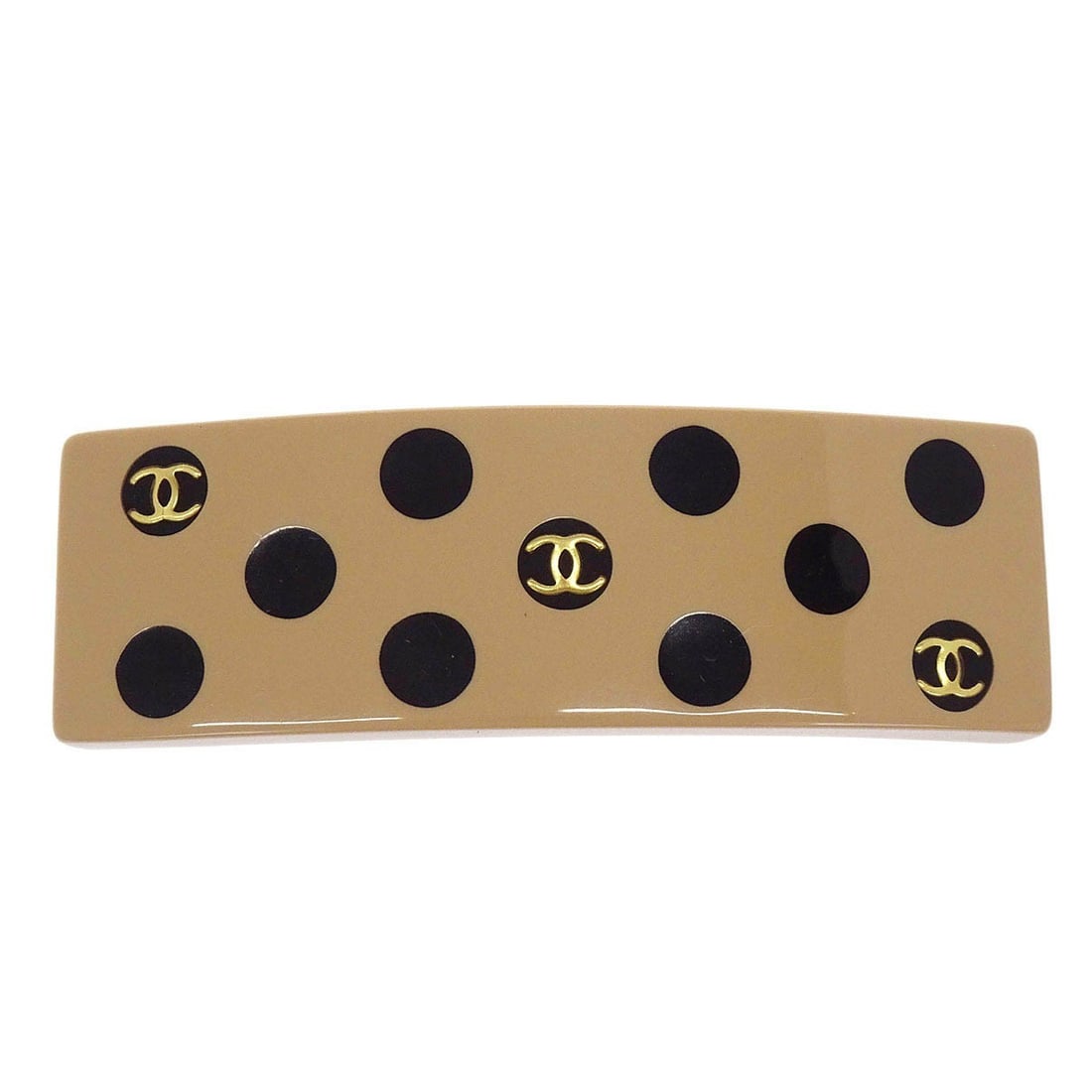 Beige Acrylic Hair Barrette by Chanel for Women (1 of 5)