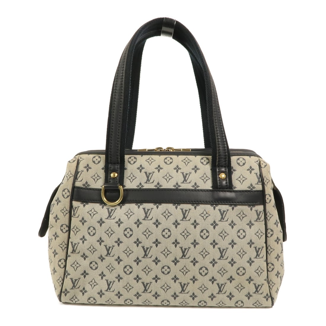 Louis Vuitton Mini Josephine PM Blue Monogram Calfskin Handbag GHW: Louis Vuitton Mini Josephine PM Blue Monogram Calfskin Handbag GHW This Louis Vuitton Mini Josephine PM handbag features a blue monogram canvas exterior crafted from calfskin (cowhide) and is accented