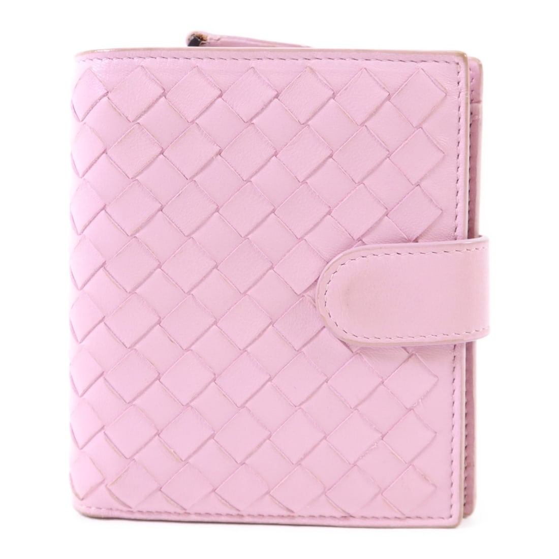 Pink Lambskin Bifold Wallet by Bottega Veneta Italy: Pink Lambskin Bifold Wallet by Bottega Veneta Italy This Bottega Veneta bi-fold wallet is crafted from soft lambskin leather in pink. Made in Italy, it offers a classic style and practical organizatio