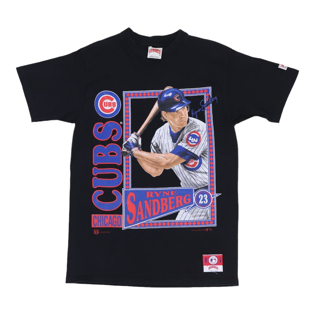 Vintage 1992 Ryne Sandberg Chicago Cubs Black Cotton Graphic Shirt: Vintage 1992 Ryne Sandberg Chicago Cubs Black Cotton Graphic Shirt This is an original vintage 1992 Ryne Sandberg Chicago Cubs shirt featuring front and back graphics. It is not a modern reproduction.