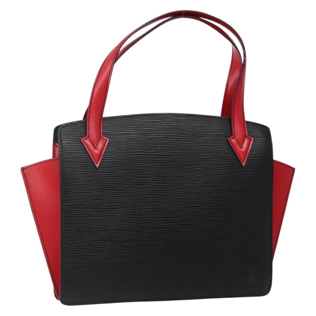Black Epi Leather Handbag Louis Vuitton Varenne 33cm by 21cm by 8cm: Black Epi Leather Handbag Louis Vuitton Varenne 33cm by 21cm by 8cm Louis Vuitton Varenne handbag crafted from black Epi leather designed for women. The handbag features metal fittings and includes an