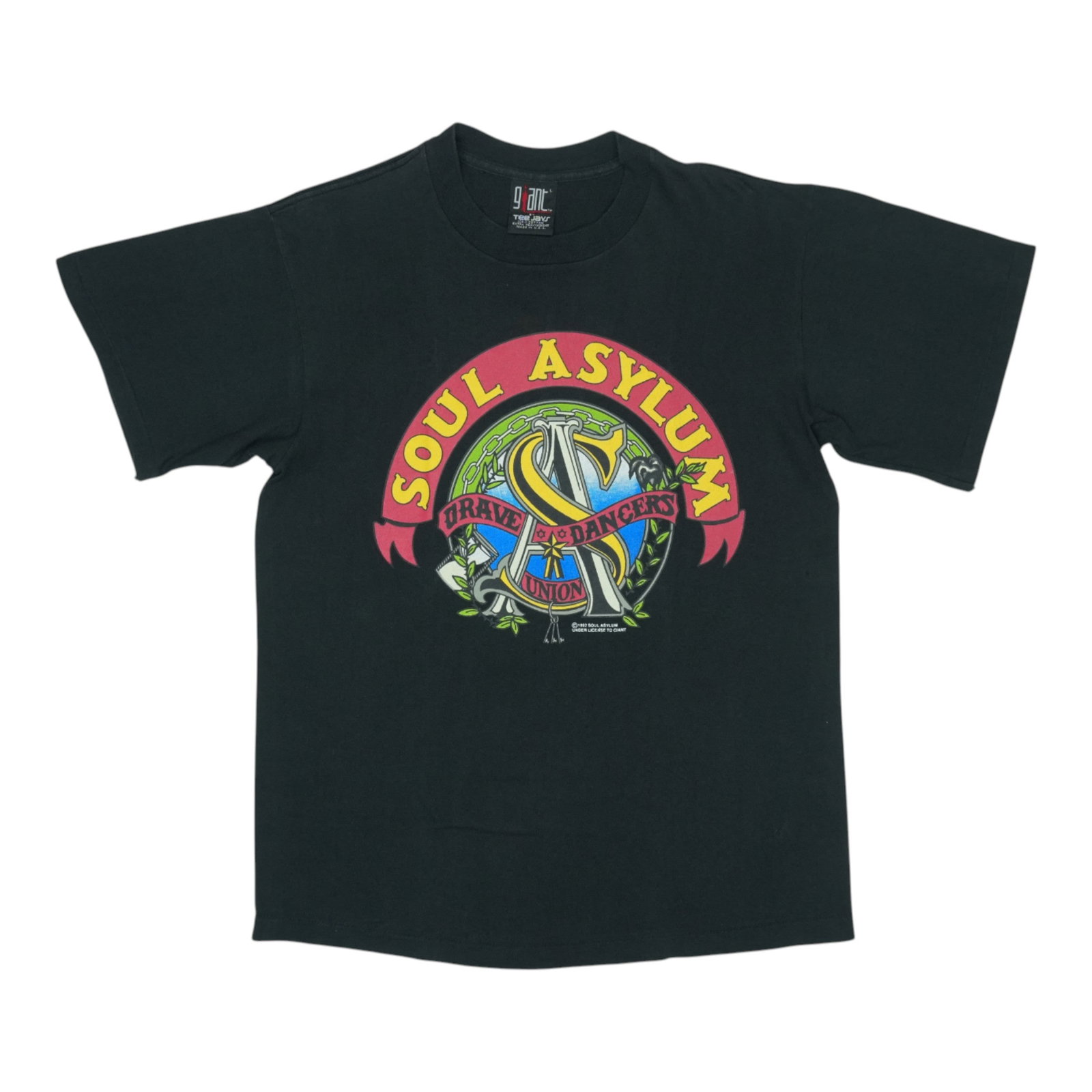 Vintage 1992 Tour Shirt Soul Asylum Grave Dancers Union Black Cotton (1 of 7)