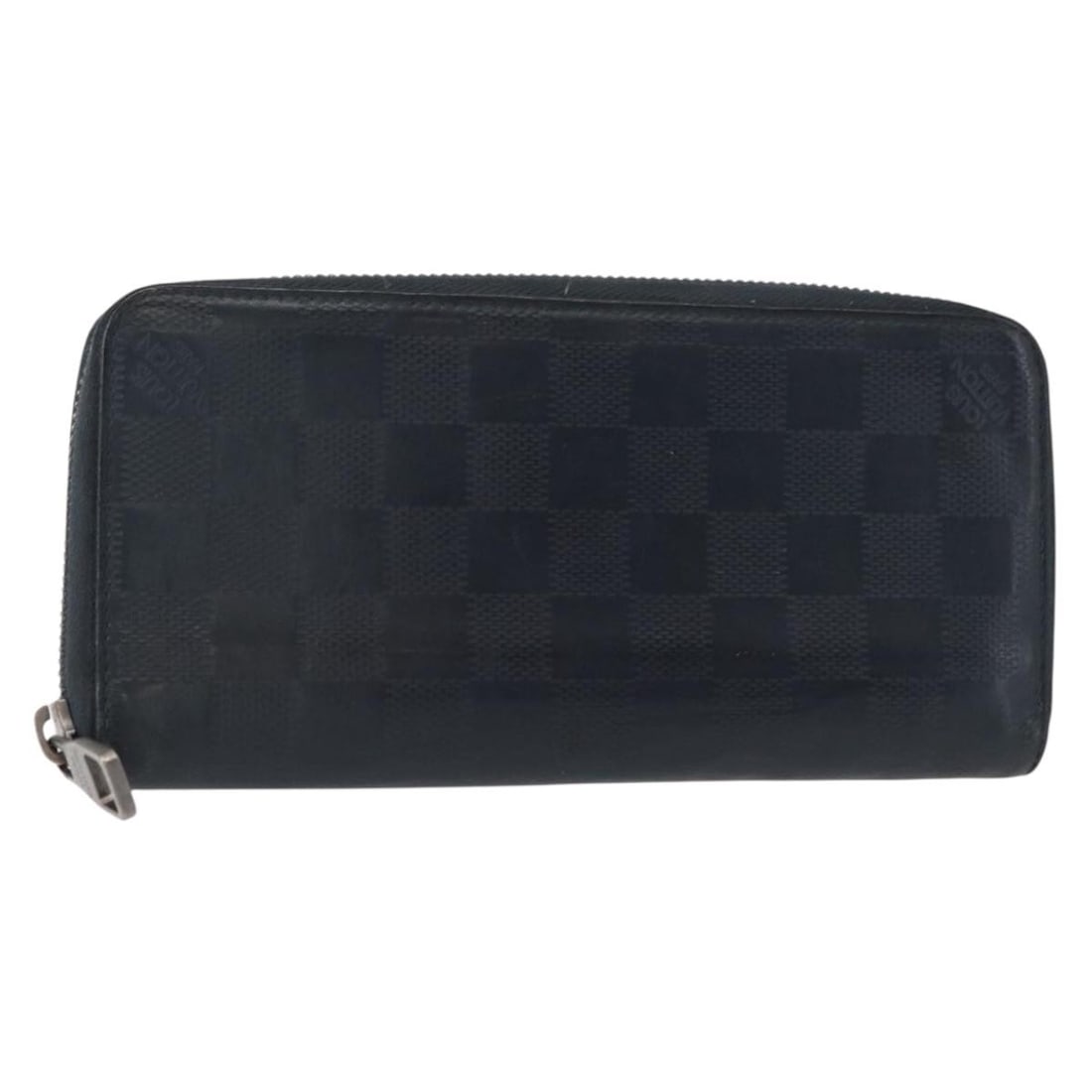 Vertical Zippy Leather Wallet by Louis Vuitton Damier Infini Navy: Vertical Zippy Leather Wallet by Louis Vuitton Damier Infini Navy This Louis Vuitton Zippy wallet vertical in Damier Infini leather features a navy color and unisex design. It offers practical dimensi
