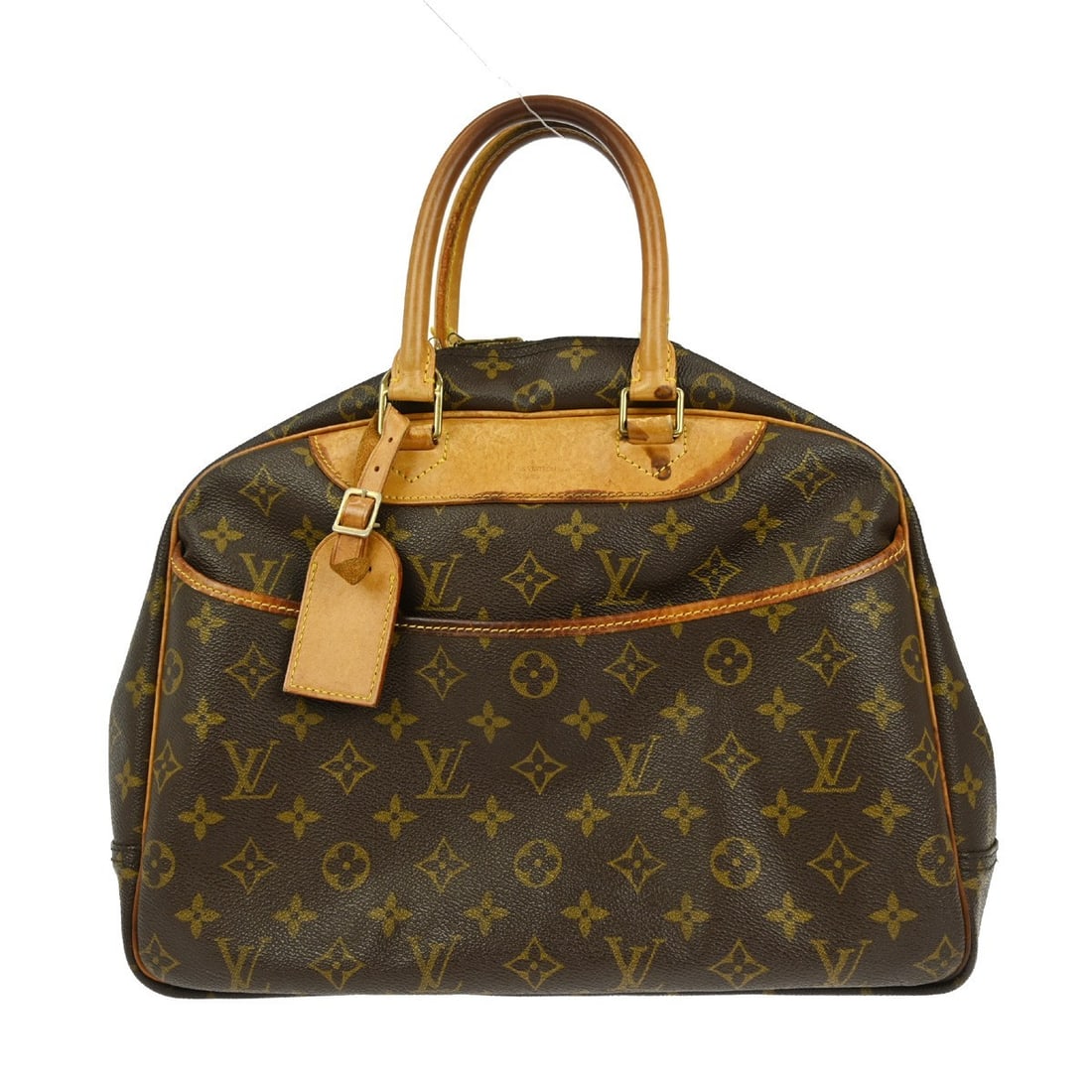 Louis Vuitton Deauville Monogram Canvas Medium Vanity Bowling Bag M42270: Louis Vuitton Deauville Monogram Canvas Medium Vanity Bowling Bag M42270 This Louis Vuitton Deauville Bowling Business Handbag features the iconic monogram canvas leather exterior with beige double