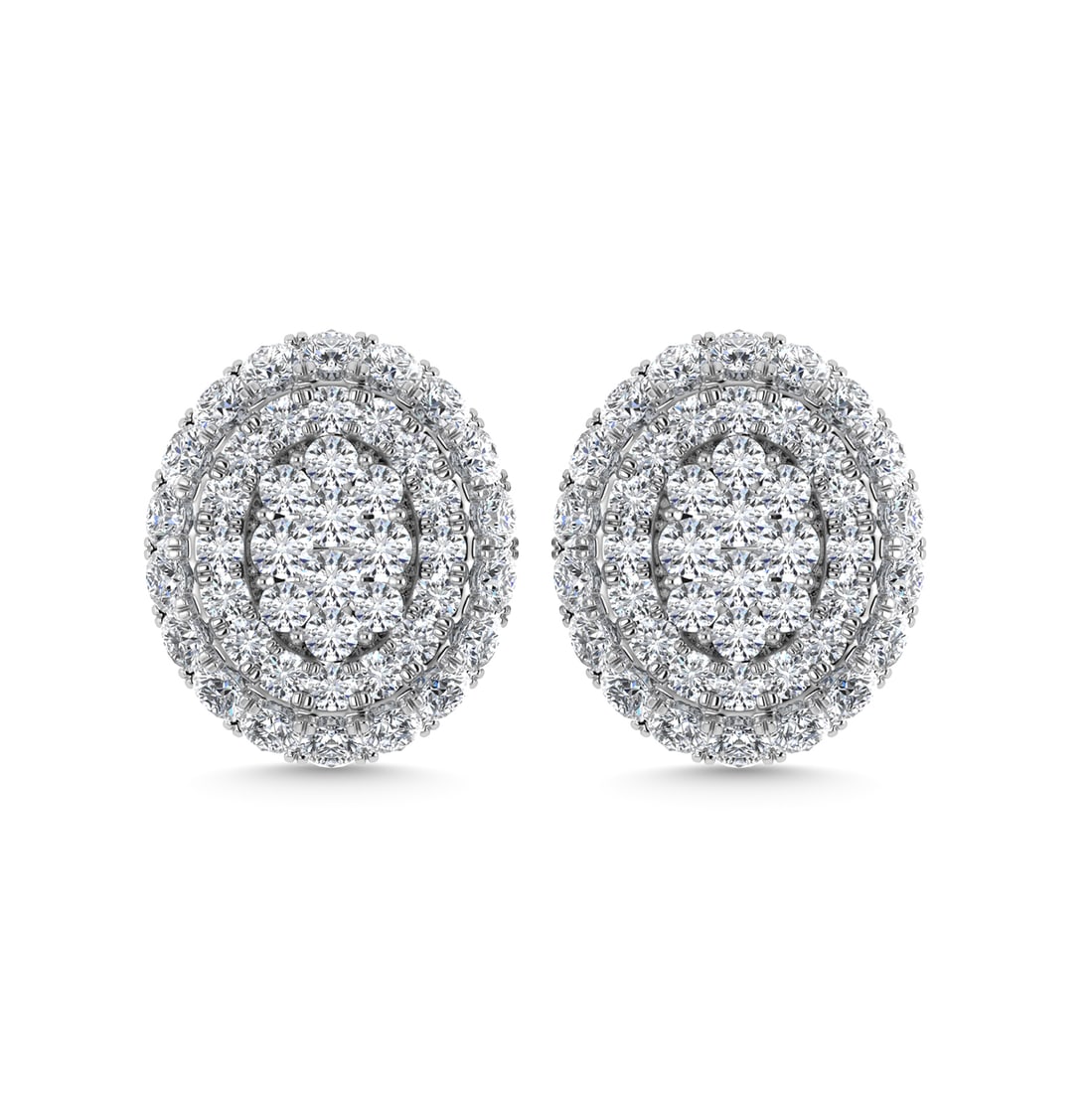 Diamond 5/8 Ct.Tw. Cluster Fashion Earrings in 14K White Gold Gold: Diamond 5/8 Ct.Tw. Cluster Fashion Earrings in 14K White Gold Gold 14k White Gold Stone Color: G-h Stone Clarity: I1 This item may take 2-5 weeks for shipping. PLEASE NOTE: Framed, Large, or heavy ite