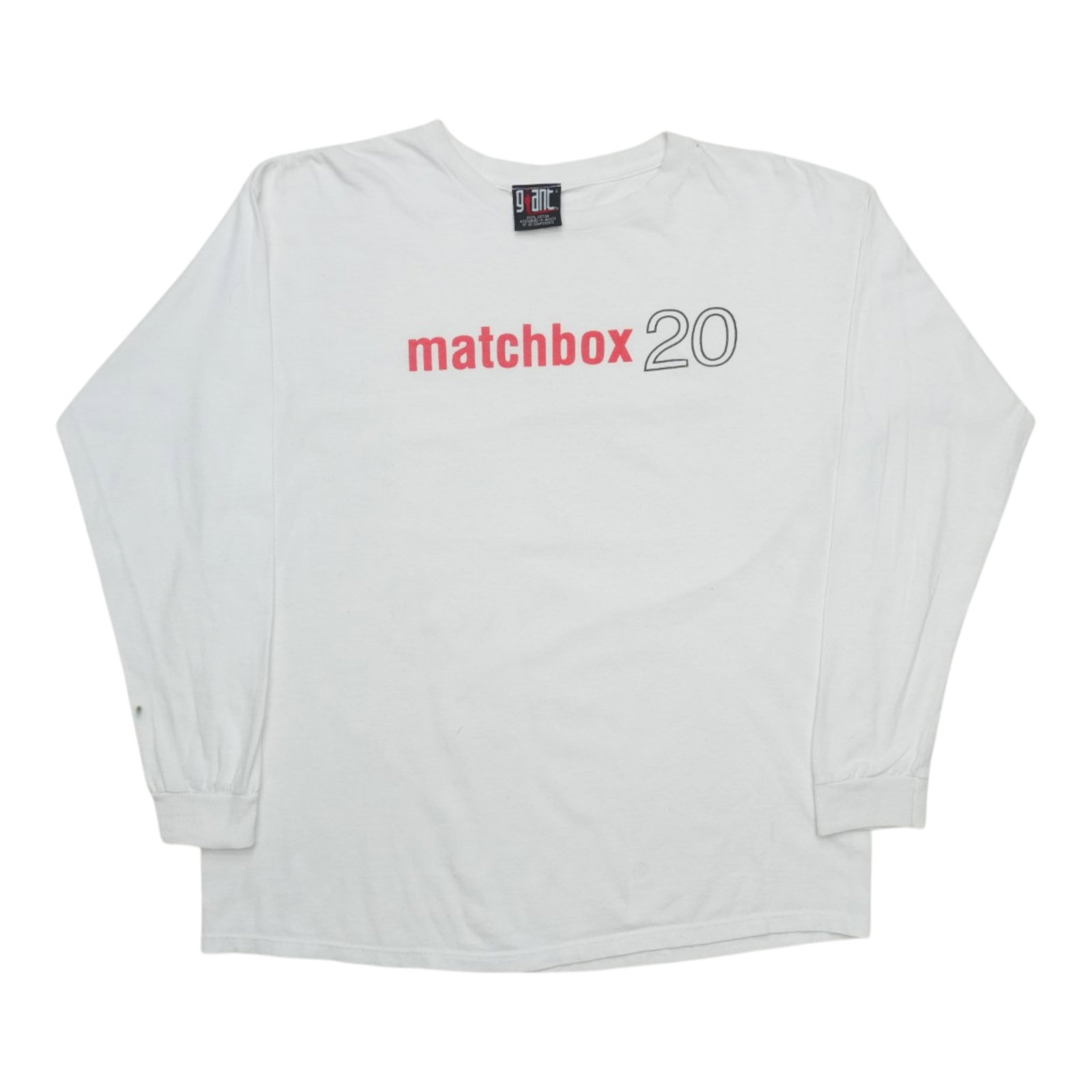 Vintage 2000s Matchbox 20 White Cotton Long Sleeve Graphic Shirt (1 of 4)