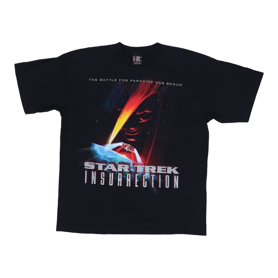 Vintage 1998 Star Trek Insurrection Black Cotton T-Shirt Extra Large (1 of 4)