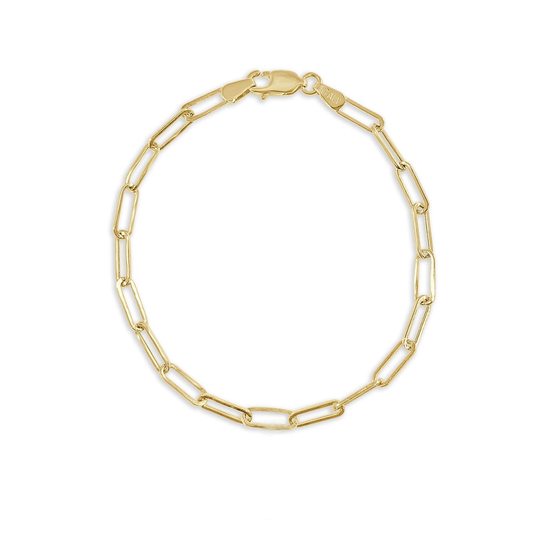 14K Yellow Gold Paperclip Link Bracelet Women's Jewelry: 14K Yellow Gold Paperclip Link Bracelet Women's Jewelry This elegant Paperclip Link Bracelet is crafted from 14K yellow gold, offering a luxurious touch for any occasion. Designed for women, this pre-