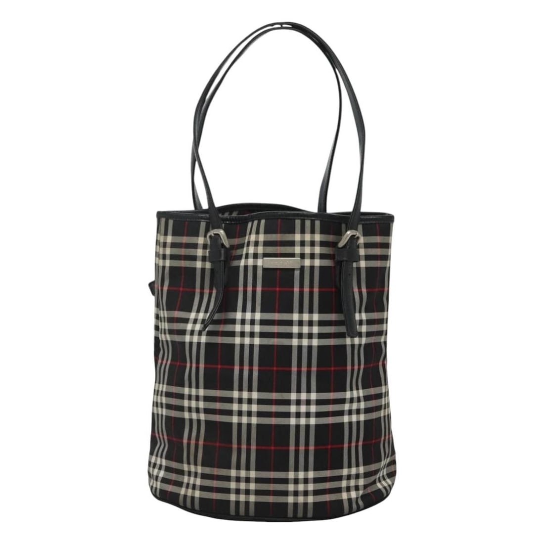 Nylon Black Handbag by Burberry Nova Check Blue Label 27cm x 30cm x 20cm (1 of 18)
