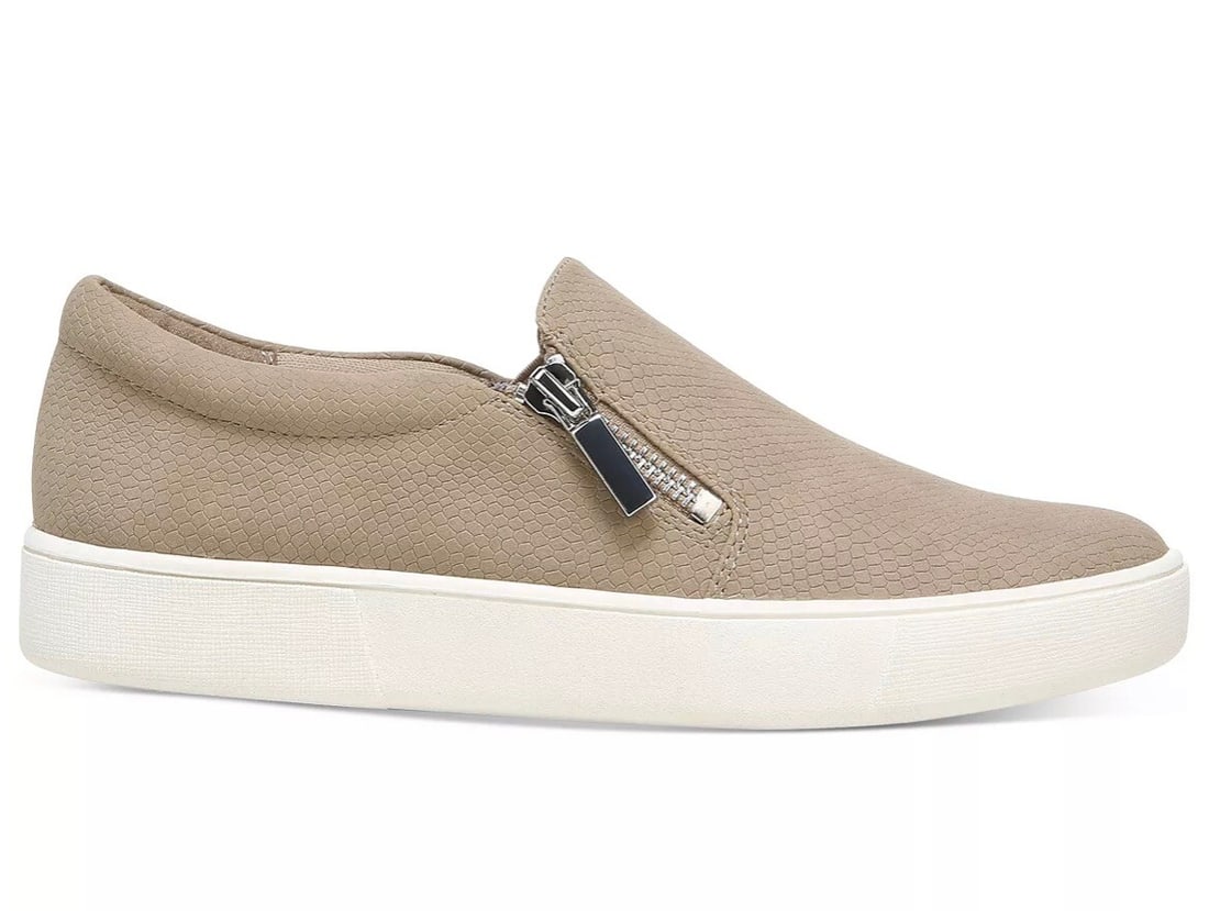 Style&co Moira Taupe Zip Slip-On Sneakers Womens 9.5 (1 of 5)