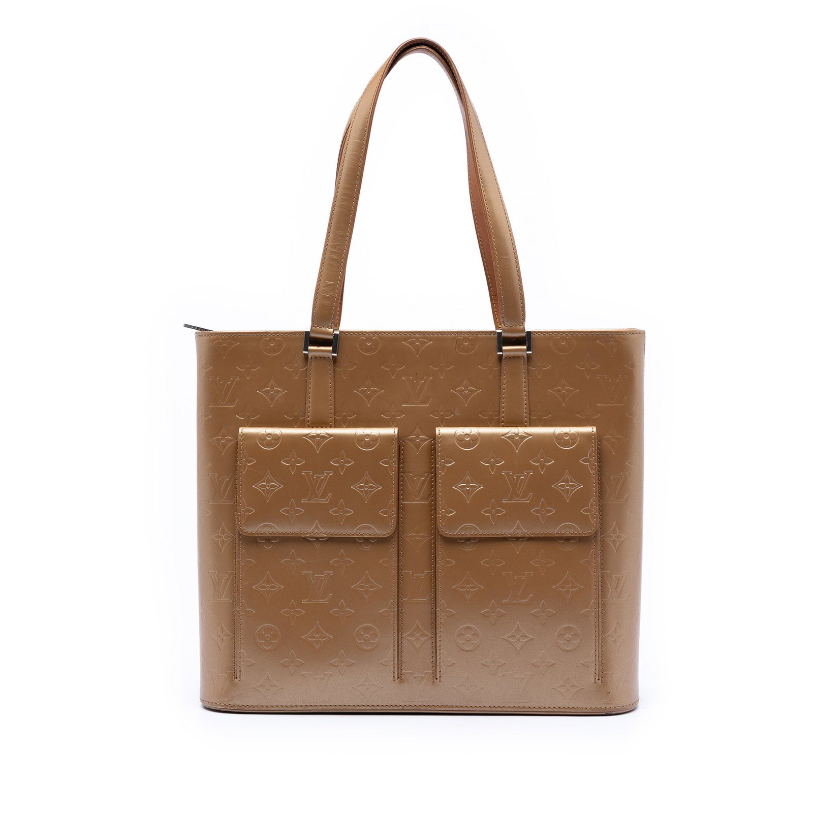 Louis Vuitton Wilwood Brown Leather Shoulder Bag with Monogram Mat Finish: Louis Vuitton Wilwood Brown Leather Shoulder Bag with Monogram Mat Finish The Louis Vuitton Monogram Mat Wilwood is crafted from monogram mat leather and features flat leather straps, a top zip closur