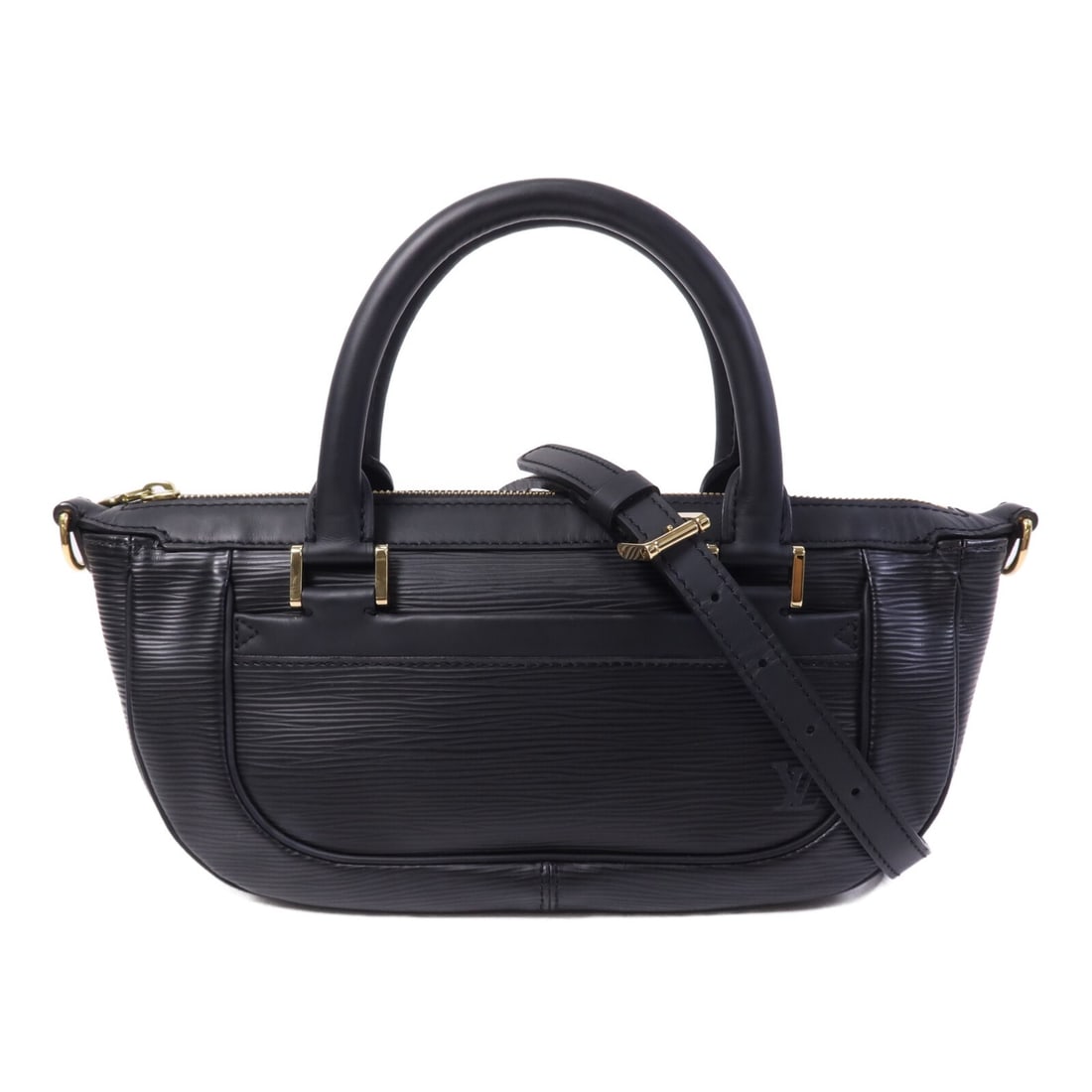 Louis Vuitton Dhanura PM Black Calfskin Shoulder Bag with Gold Hardware: Louis Vuitton Dhanura PM Black Calfskin Shoulder Bag with Gold Hardware This Louis Vuitton Dhanura PM is a versatile 2-way shoulder bag crafted from black calfskin Epi leather, featuring gold hardware