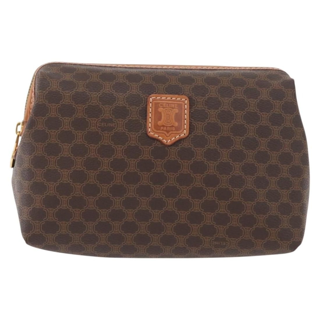Celine Macadam Brown Canvas and Leather Pochette Handbag Italy (1 of 18)