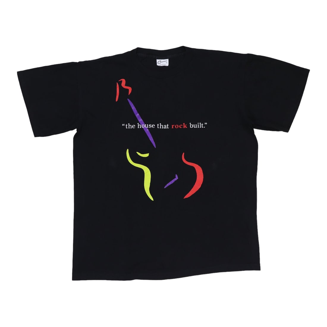 Vintage 1995 Rock and Roll Hall of Fame Black Cotton T Shirt Extra Large: Vintage 1995 Rock and Roll Hall of Fame Black Cotton T Shirt Extra Large This is an original vintage 1995 Rock and Roll Hall of Fame shirt featuring front and back graphics. The shirt is made of 100% 