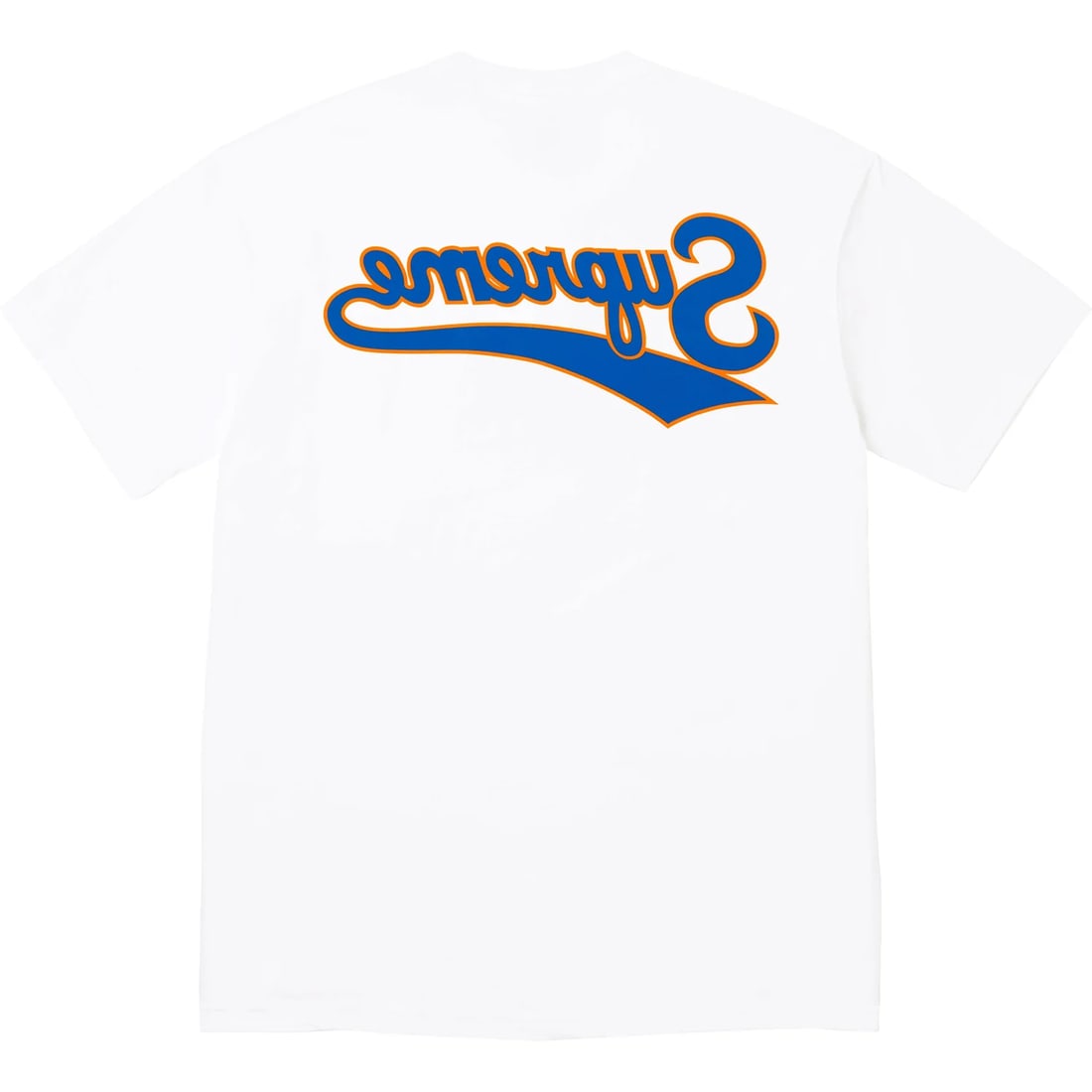 Large Supreme Backwards White T-Shirt in Unworn Condition (1 of 2)