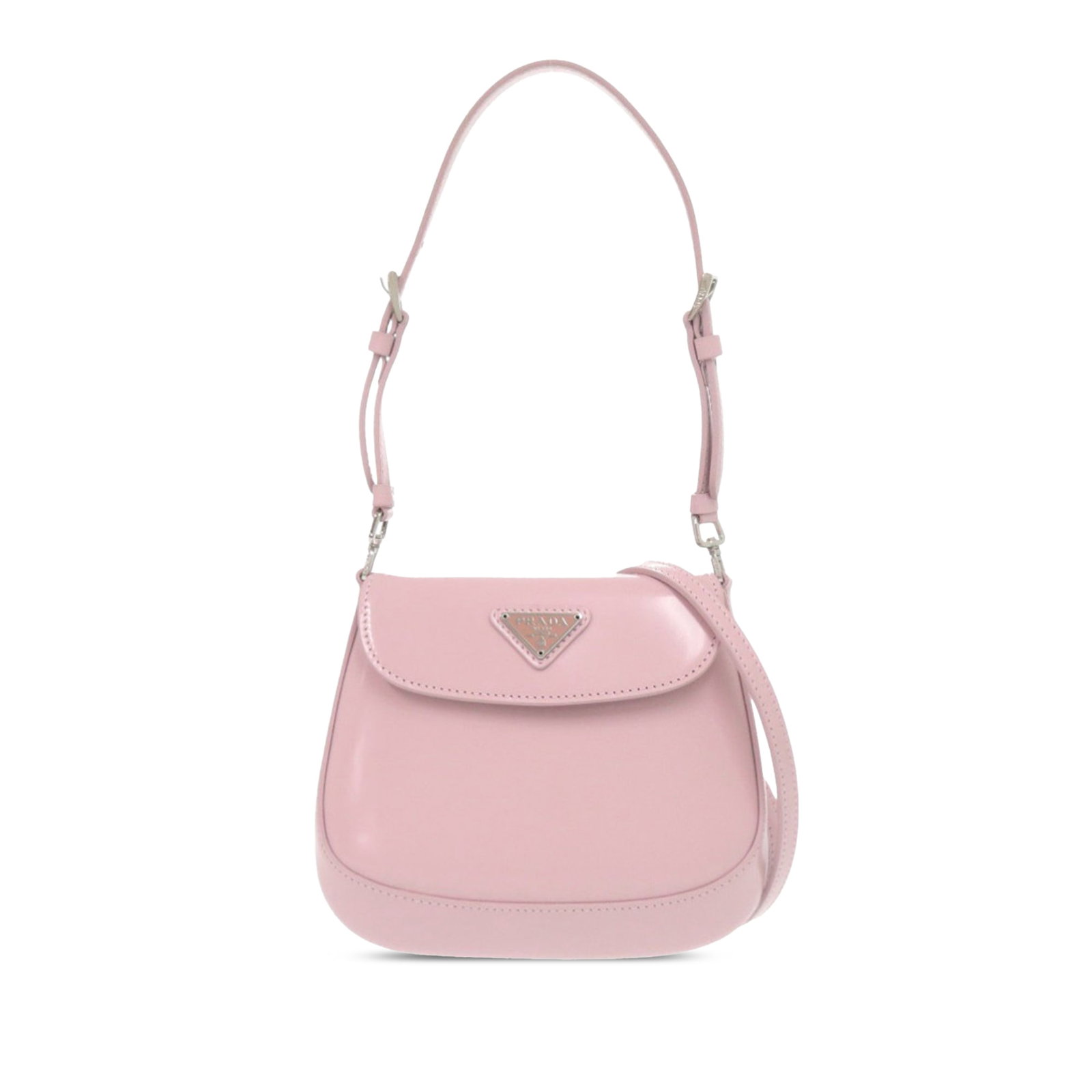 Prada Cleo Mini Pink Leather Crossbody Bag with Adjustable Strap (1 of 12)