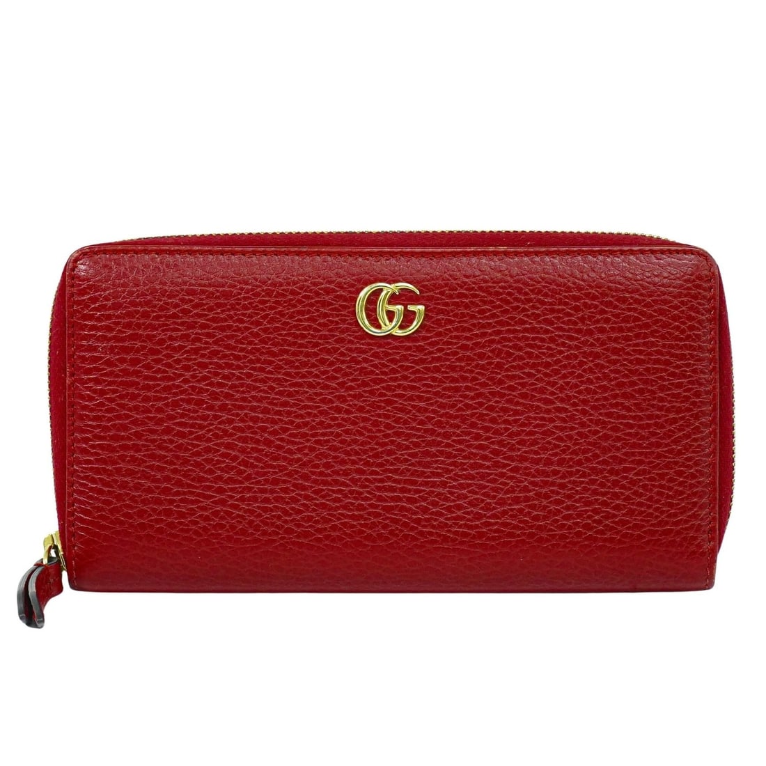 Red Leather Gucci GG Marmont Women's Zip Wallet: Red Leather Gucci GG Marmont Women's Zip Wallet This Gucci GG Marmont Zip Around Wallet is crafted from red leather and features a zip-around design. Designed for women, it offers ample space for esse