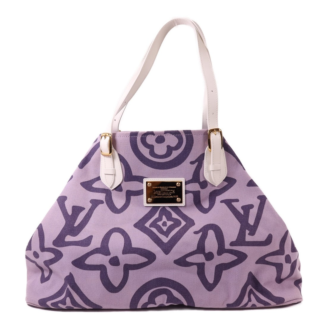 Louis Vuitton Tahitienne GM Shoulder Bag Lilac Canvas with Gold Hardware: Louis Vuitton Tahitienne GM Shoulder Bag Lilac Canvas with Gold Hardware This Louis Vuitton Cruise Line Tahitienne GM shoulder bag features a lilac canvas exterior with gold-tone hardware. Designed fo