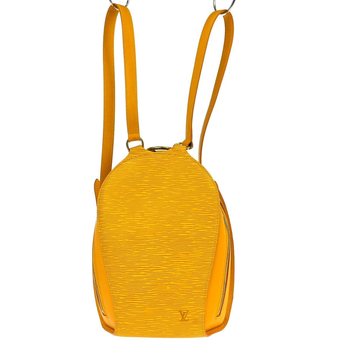 Louis Vuitton Mabillon Epi Leather Yellow Medium Backpack M52239: Louis Vuitton Mabillon Epi Leather Yellow Medium Backpack M52239 This is a Louis Vuitton Mabillon backpack crafted from yellow Epi leather. Featuring a medium size, the bag has a buckle drawstring clo