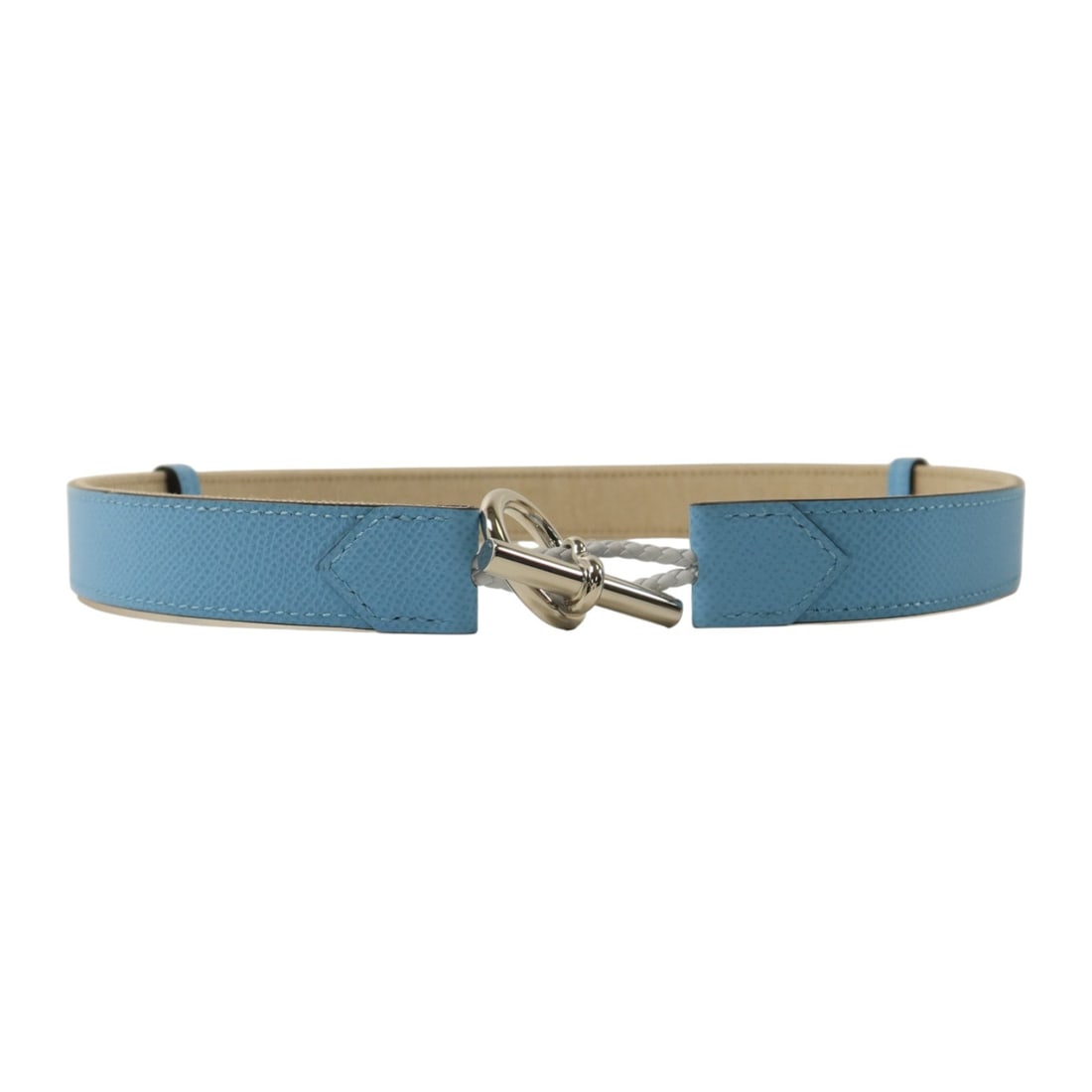 Hermes Blue Epsom Leather Baborde 24 Belt (1 of 5)