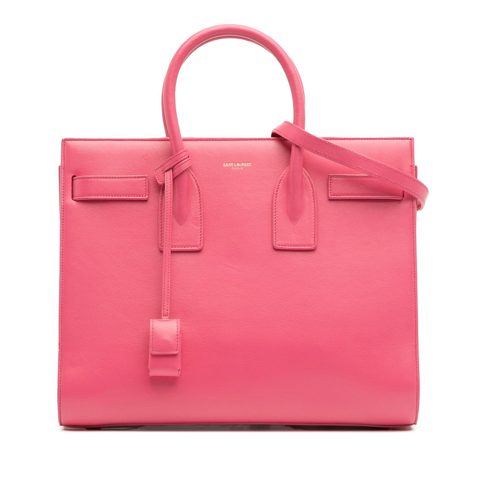 Saint Laurent Pink Small Leather Sac De Jour Satchel Bag: Saint Laurent Pink Small Leather Sac De Jour Satchel Bag The Saint Laurent Small Leather Sac De Jour Satchel is a chic and versatile accessory crafted from high-quality leather. This stylish bag featu